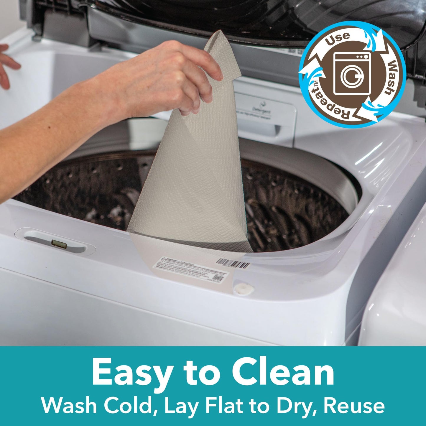 Duck Smooth Top Easy Liner Shelf Liner 20" Wide Kitchen Pack, 6-Rolls, Each 6' Length, White