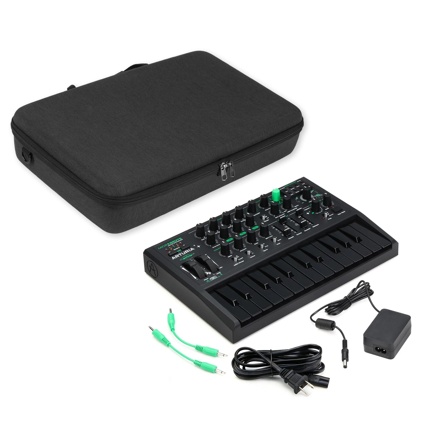 Geekria Hard Shell Travel Case Compatible with Arturia MicroBrute UFO/MicroFreak, Audio Synthesizer Carrying Bag (Dark Gray)