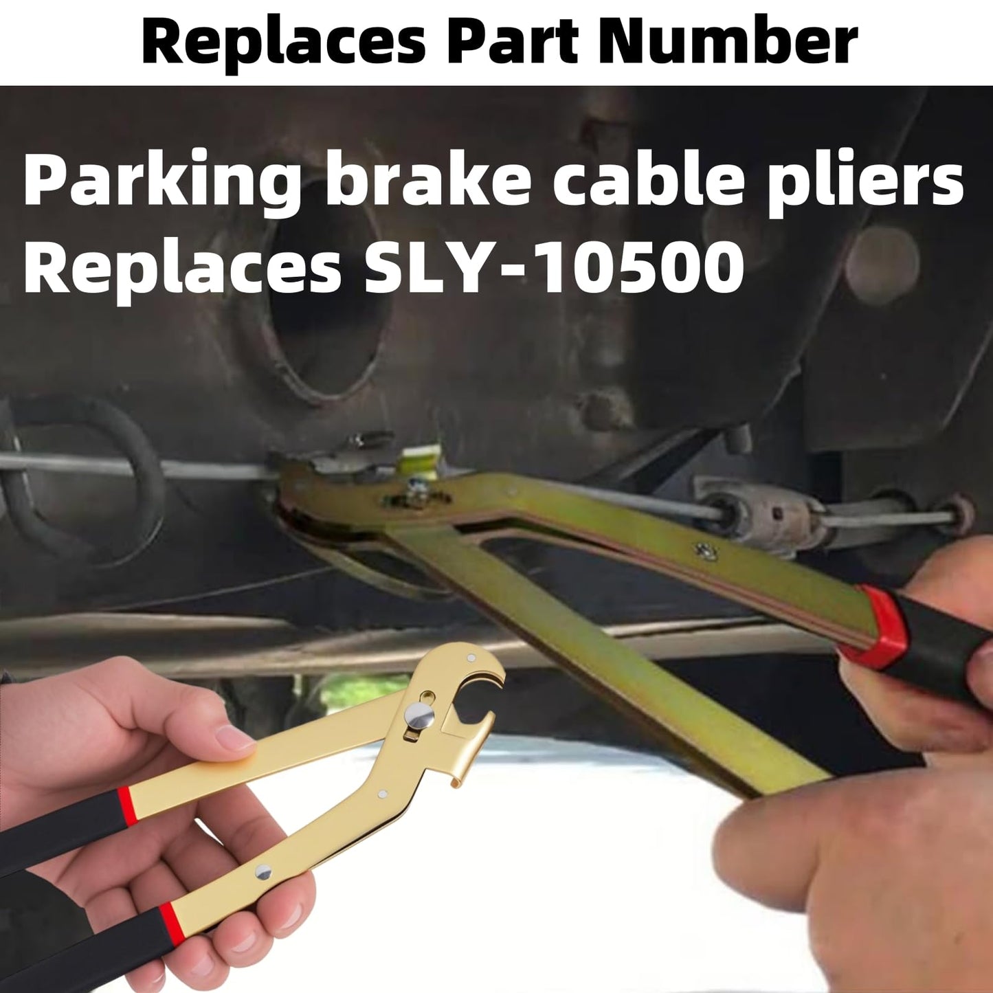 SLY-10500 14Inch Parking Brake Cable Coupler Removal Tool Pliers Fits for Vans SUV Dodge Ford GM Models Includes All Since The 80s (Not Fit Truckss)