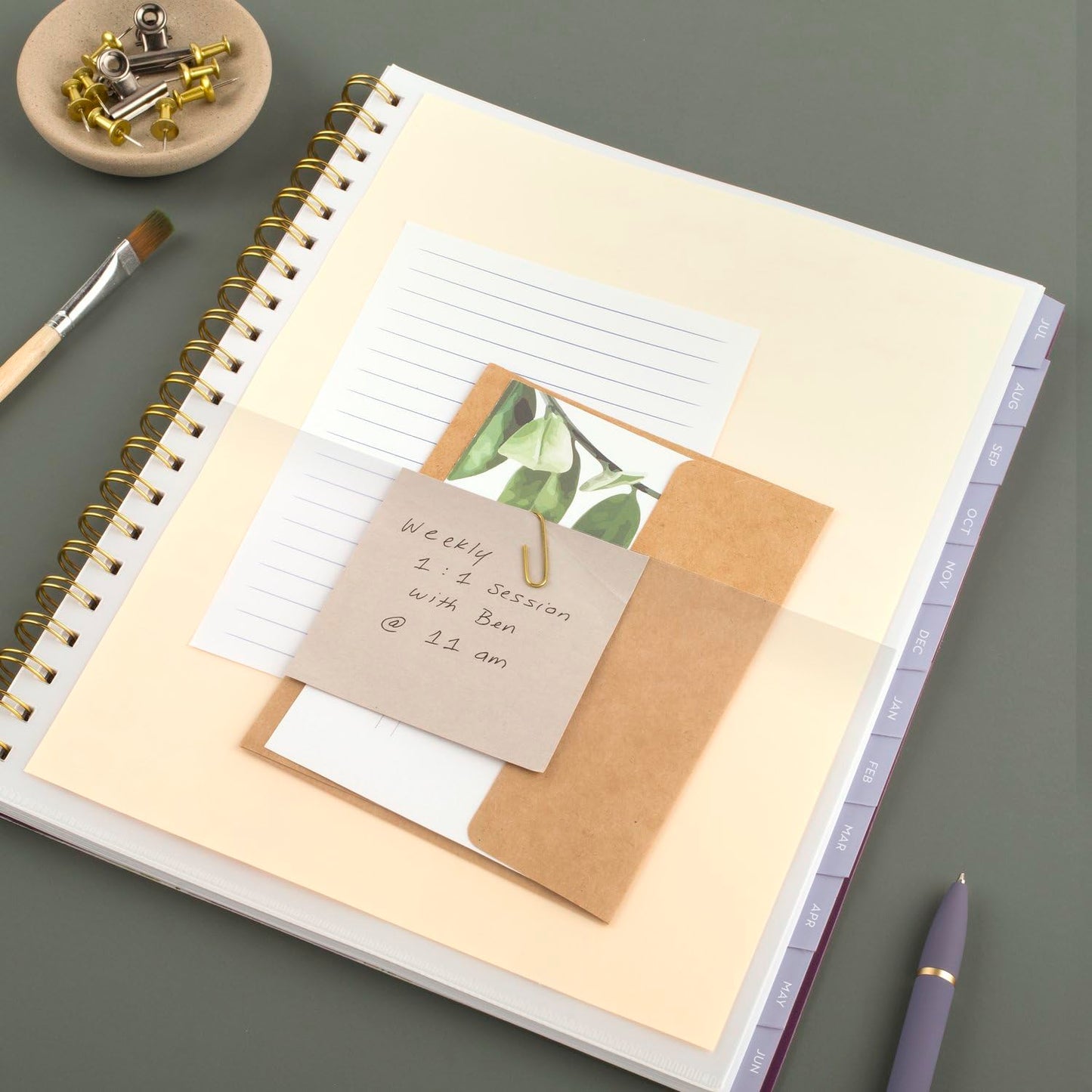 Cambridge Planner 2025-2026 Academic, Leah Bisch, Weekly & Monthly, 8-1/2" x 11", Large, Monthly Tabs, Flexible Cover, Petite Floral (LB38-905A-26)