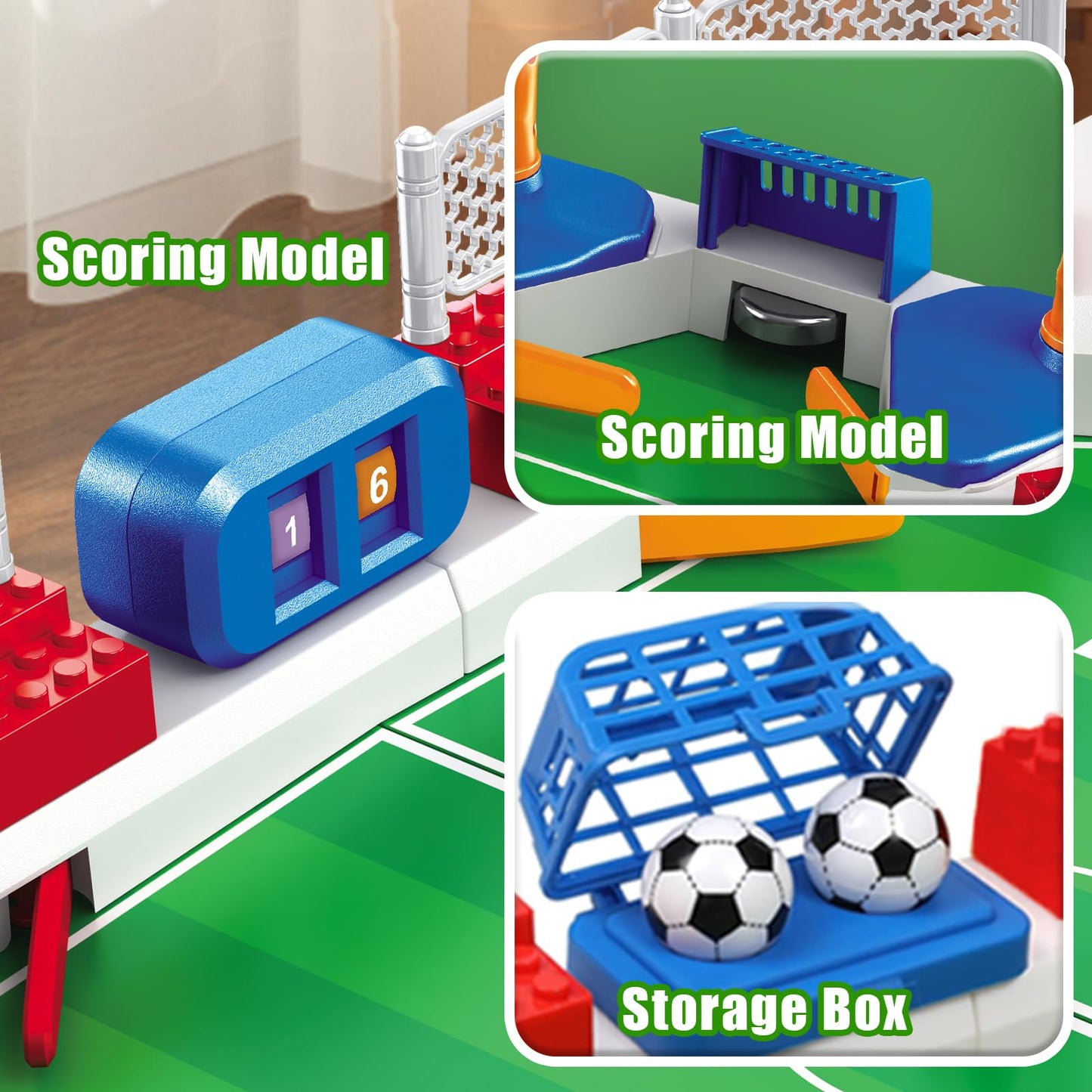 Starweeks Mini Foosball Table, Soccer Board Game for Kids, 3 4 5 6 7 8-12 Year Old Boys Girls Birthday Gifts, Football Games Pinball Machine, Indoor Outdoor Family Party Sports Toys