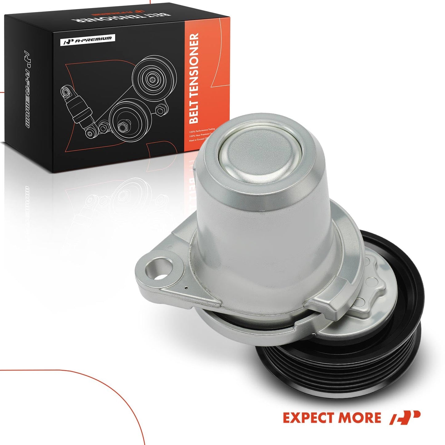 A-Premium Belt Tensioner Assembly with Pulley Compatible with Mazda 3 2010-2013, 5 2012-2017, 3 Sport 2010/2012-2013, CX-7 CX7 2007-2012, MX-5 Miata 2006-2015, 2.0L 2.3L 2.5L, Replace# L3P915980D