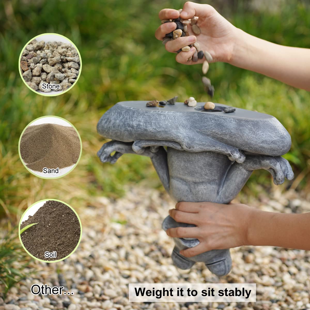 Goodeco Meditating Yoga Frog Statue - Zen Garden Frog Figurines for Home,Patio,Deck,Porch or Yard Art Outdoor Decor,Gift idea,Frog Gifts for Women 12.5"×10"