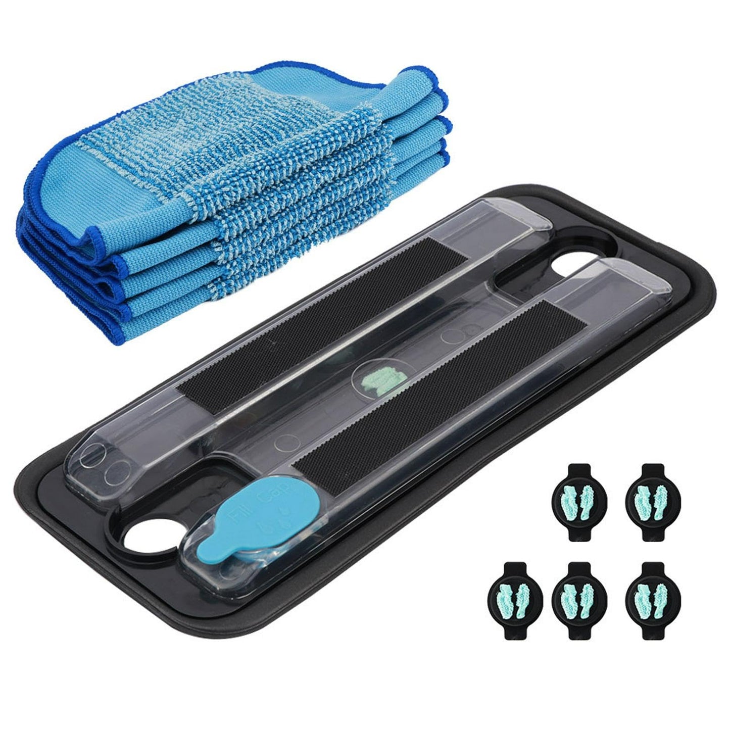 Tookie 11pcs Reservoir Pad Set, Vacuum Cleaner Mop Pad Compatible for Braava 380 380T 380T, Reservoir Pad Wick Cap & Mop(Size:11pcs)