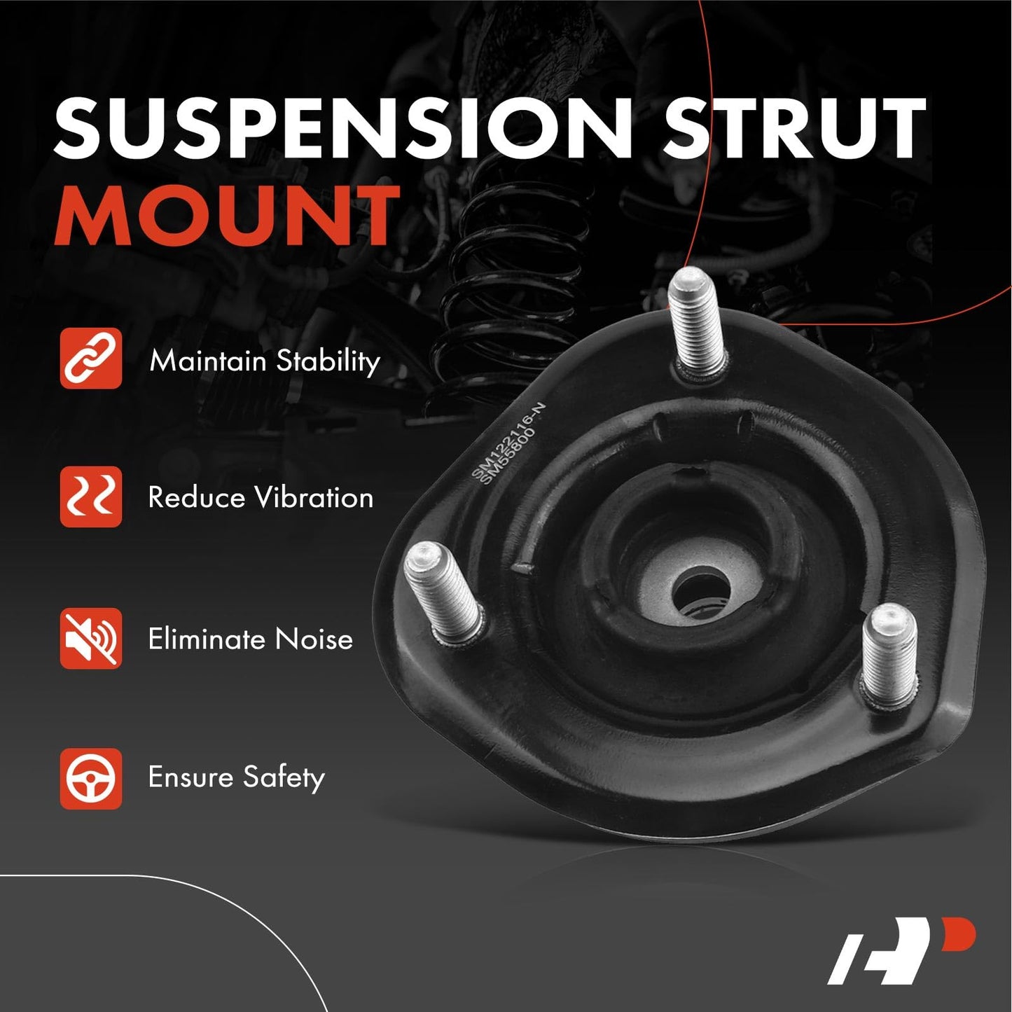 A-Premium Front Driver or Passenger Suspension Strut Mount Compatible with Dodge Ram 1500 2009-2010 Dakota 2008-2010 Ram 1500 2011-2016 Dakota 2011