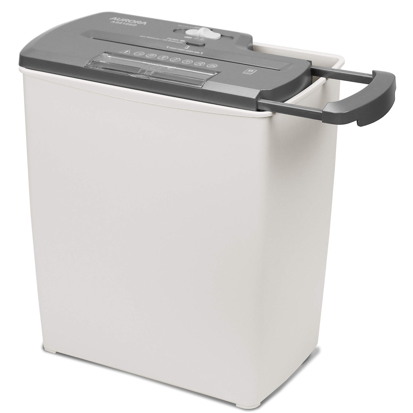 Aurora As810Sd 8-Sheet Strip-Cut Paper, CD and Credit Card Shredder Basket