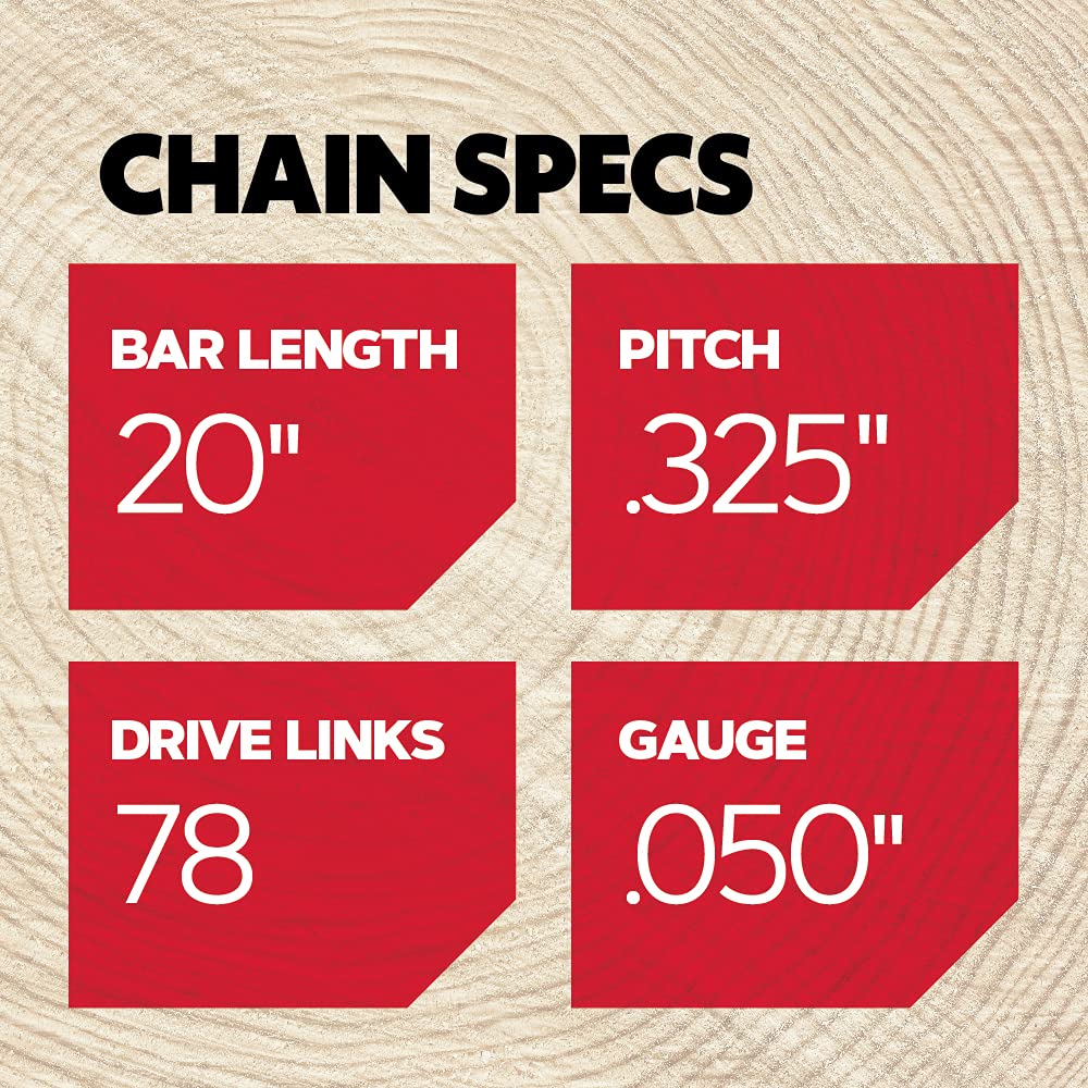 Oregon H78 ControlCut Chainsaw Chain for 20-Inch Bar - Fits Husqvarna, Jonsered and More