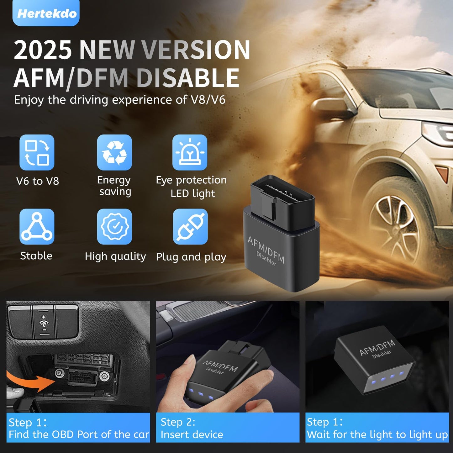 AFM Disabler, Active Fuel Management Delete Disabler, AFM/DFM Disabler Compatible with Chevrolet Silverado, 2005-2018 Models Trucks SUVs with GM V6 V8 Engines(PONTIAC,SATURN,CADILLAC,GMC,HOLDEN,BUICK)