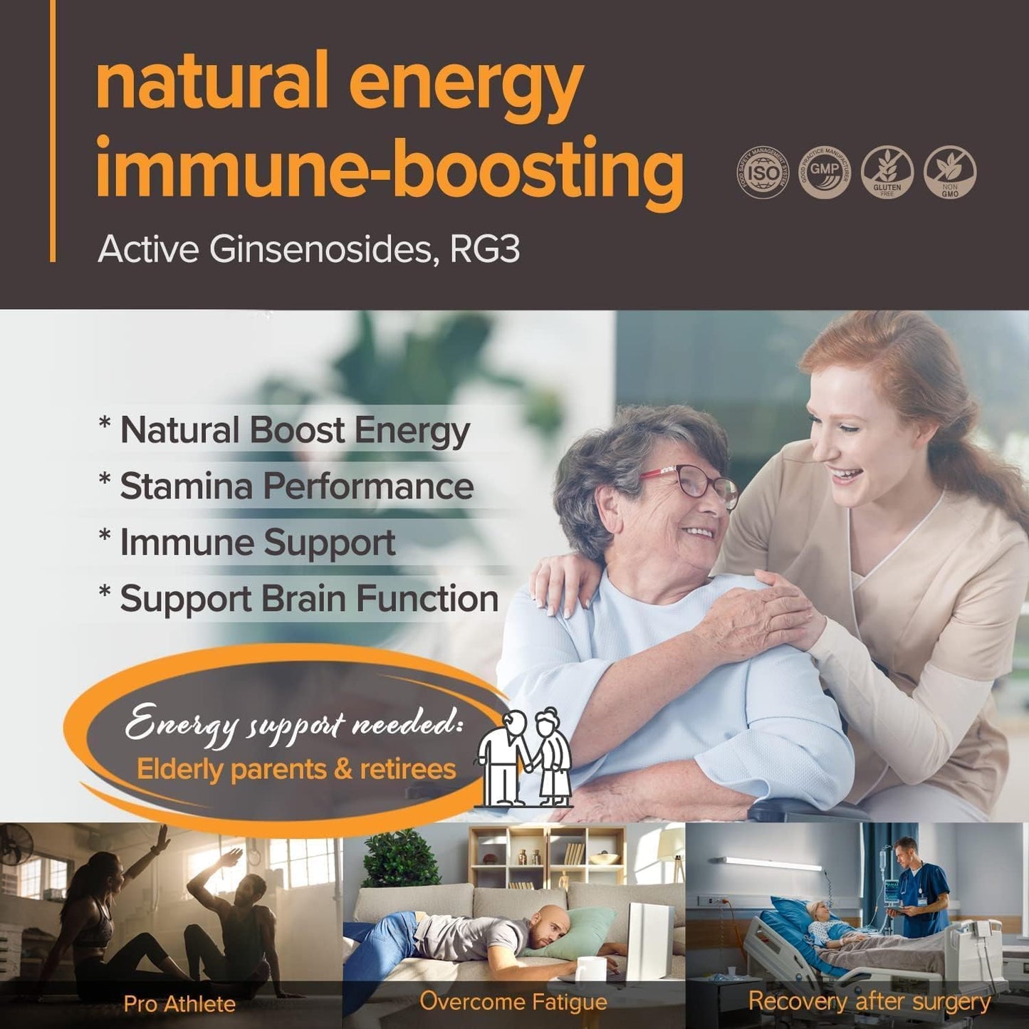 [BTGin] Genuine Korean Ginseng Capsules Enriched in Ginsenoside Rg3 Through Fermentative Enzyme Process - 100% Powder 18000mg