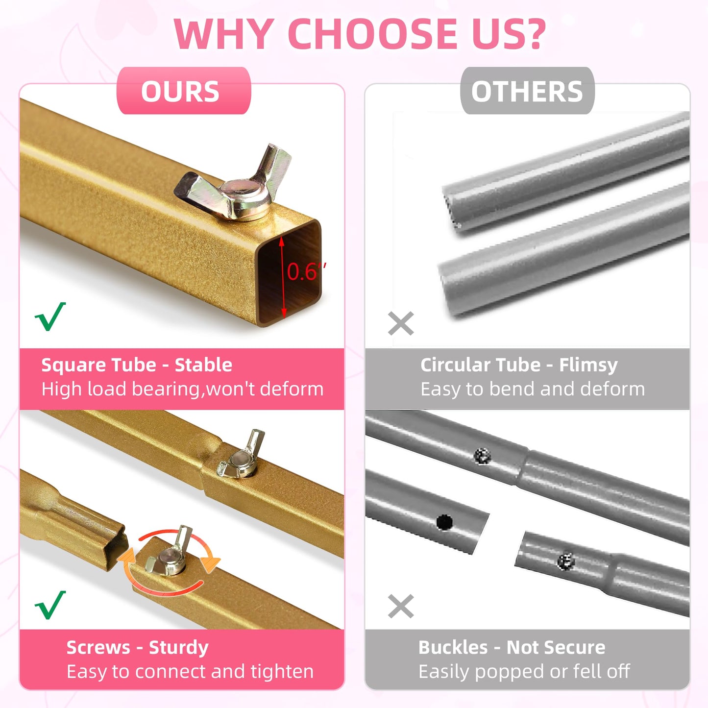 7.2 FT Wedding Arch Backdrop Stand Metal Wedding Arches for Ceremony, Gold Balloon Arch Stand for Wedding Birthday Party Baby Shower Decoration