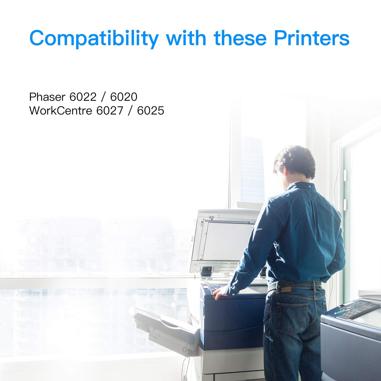 LxTek Remanufactured Toner Cartridge Replacement for Xerox WorkCentre 6027 6025, Phaser 6022 6020 (1 Black 106R02759, 1 Cyan 106R02756, 1 Magenta 106R02757, 1 Yellow 106R02758, 4 Pack)