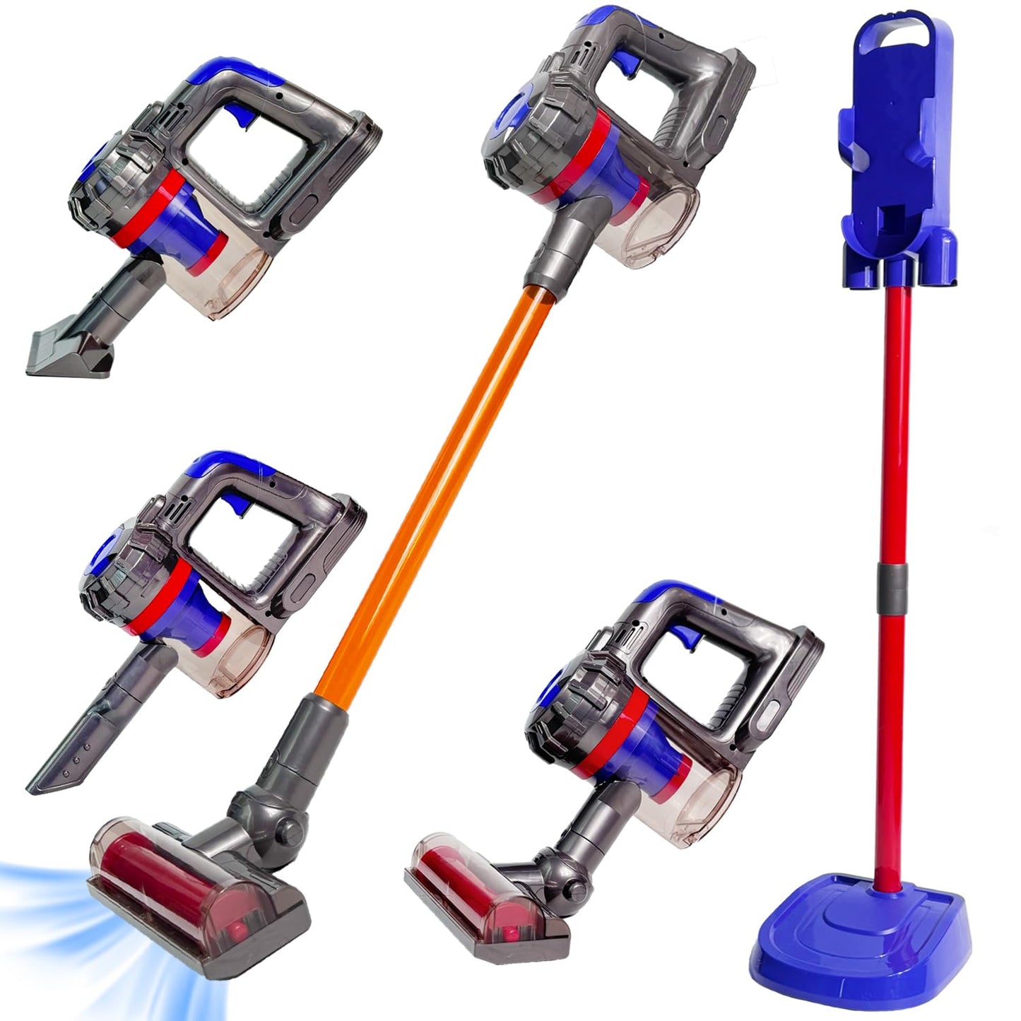 BAYMI 3-in-1 Kids Vacuum Cleaner That Works - Toddler Vacuum Cleaning Toy Set, Kids Working Play Vacuum Cleaner with Real Suction, Montessori Housekeeping Toy for Toddlers 3 4 5 6+