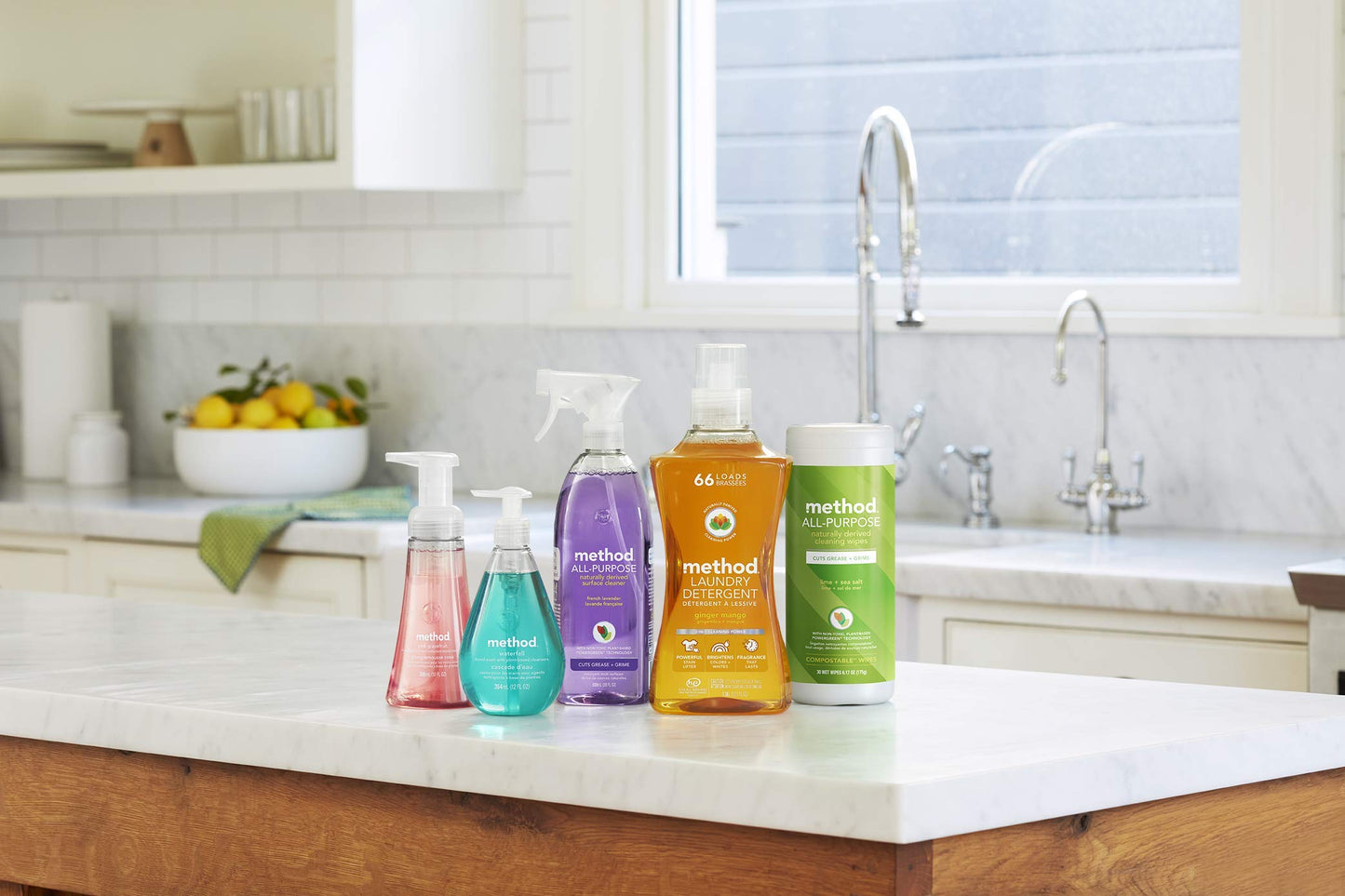 Method All-Purpose Cleaner Refill, Plant-Based & Biodegradable Formula for Multi-Surface Cleaning, Pink Grapefruit Scent, 2 Liter Bottles, 6 Pack (12 Total Liters), Packaging May Vary