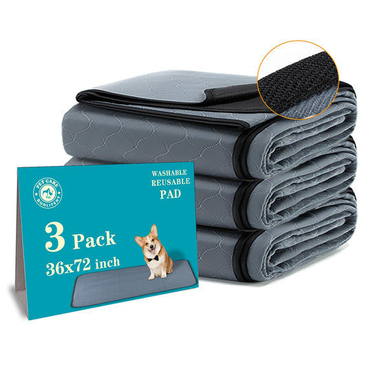 Bunlitent Washable Pee Pads for Dogs 3 Pack, 36x72, Reusable Puppy Pads, Dog Training Pads with Quick Dry, Anti-Slip Dog Cat Pee Pads, Whelping Pads, Potty Pad.