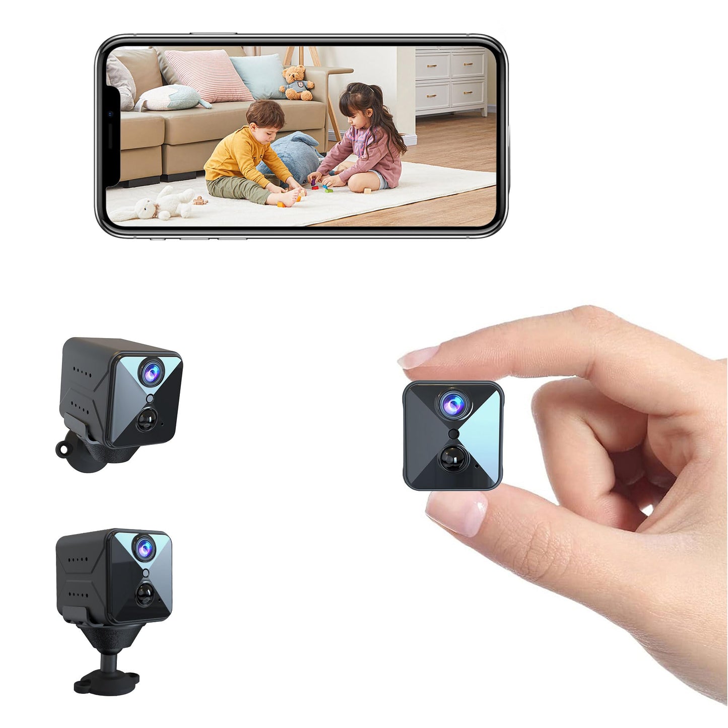 2026 Upgraded Security Camera,4K HD Mini Cam for Home with Night Vision,100 Days Long Battery Life, Motion Detection,Remote Viewing,Wireless Camera for Pet/Baby/Nanny Surveillance