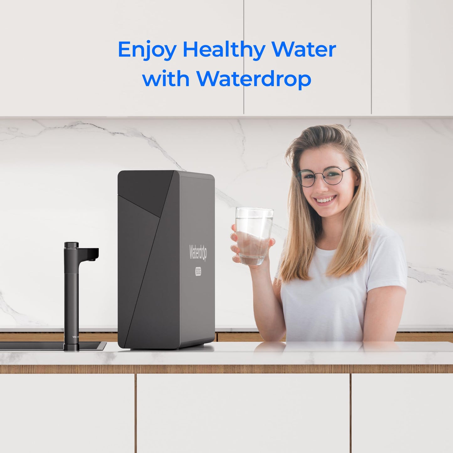 Waterdrop WD-F2 Filter, Replacement for WD-X8, X12-Basic, X12-Alkaline & X16 Reverse Osmosis Systems, 6-Month Lifetime