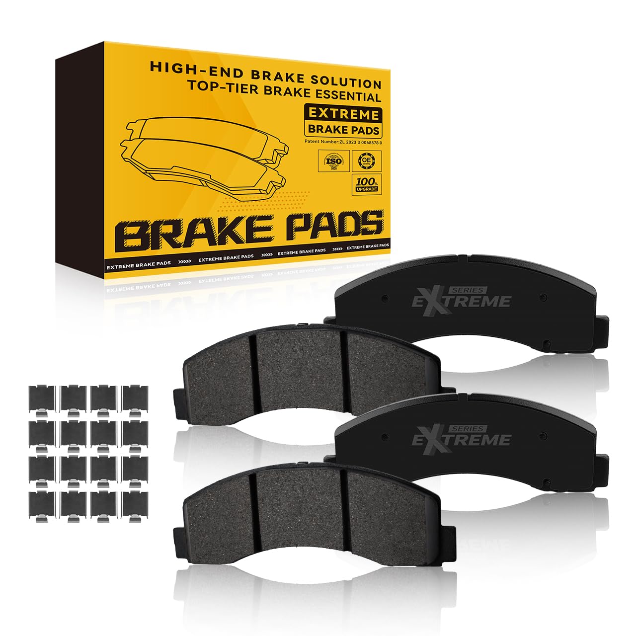 TOVASTY 4PCS Front Brake Pads Premium Carbon Ceramic Pad Compatible with 2010-2021 Ford Expedition, 2010-2020 Ford F150, 2010-2021 Lincoln Navigator