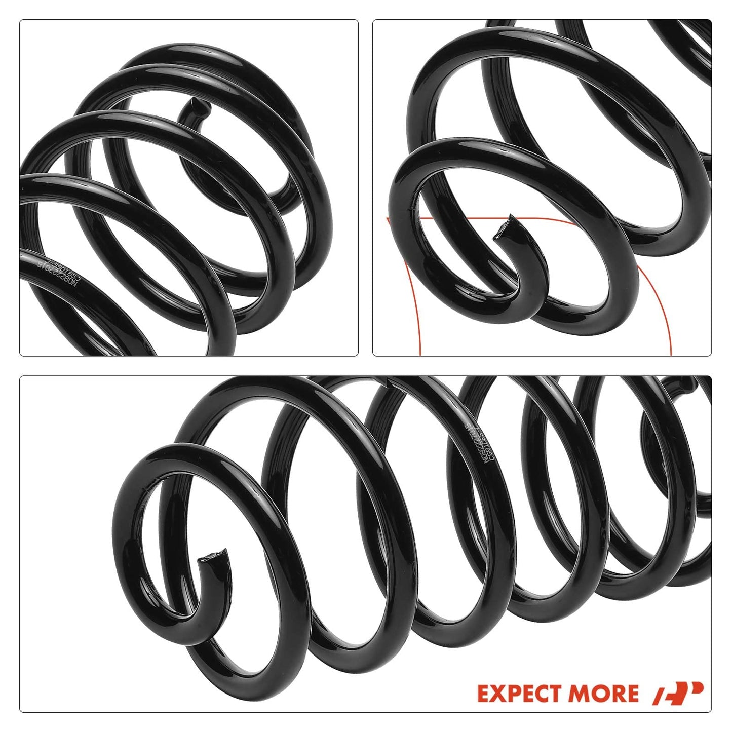 A-Premium 2PCS Rear Suspension Coil Spring Set Compatible with Chevrolet Cobalt (2005-2010), HHR (2008-2010) & Pontiac G5 (2007-2010) & Saturn Lon (2003-2005), Replace# 15938616, 22705489
