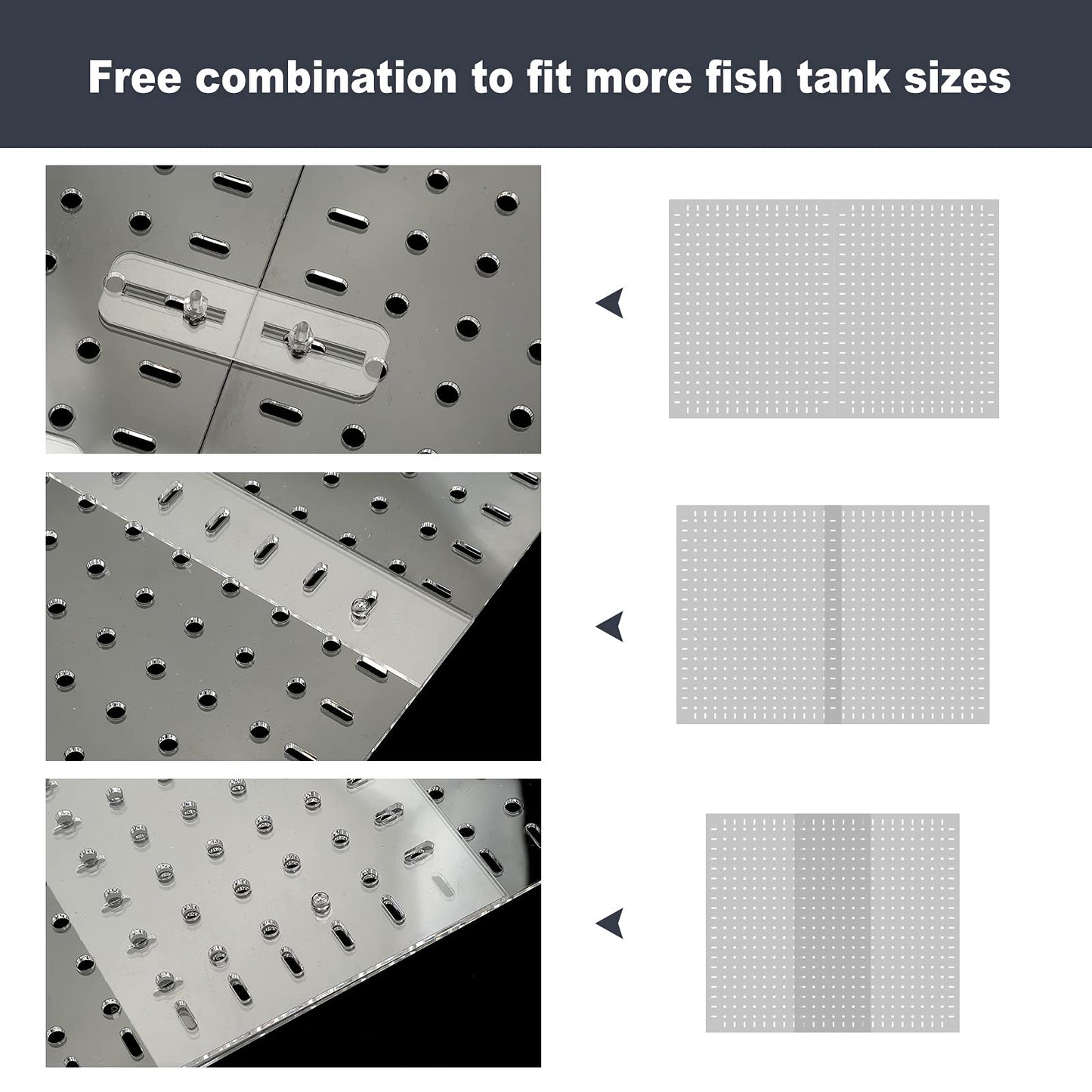 Fish Tank Divider 75 Gallon Clear, Aquarium Divider, Isolation Board with Suction Cups