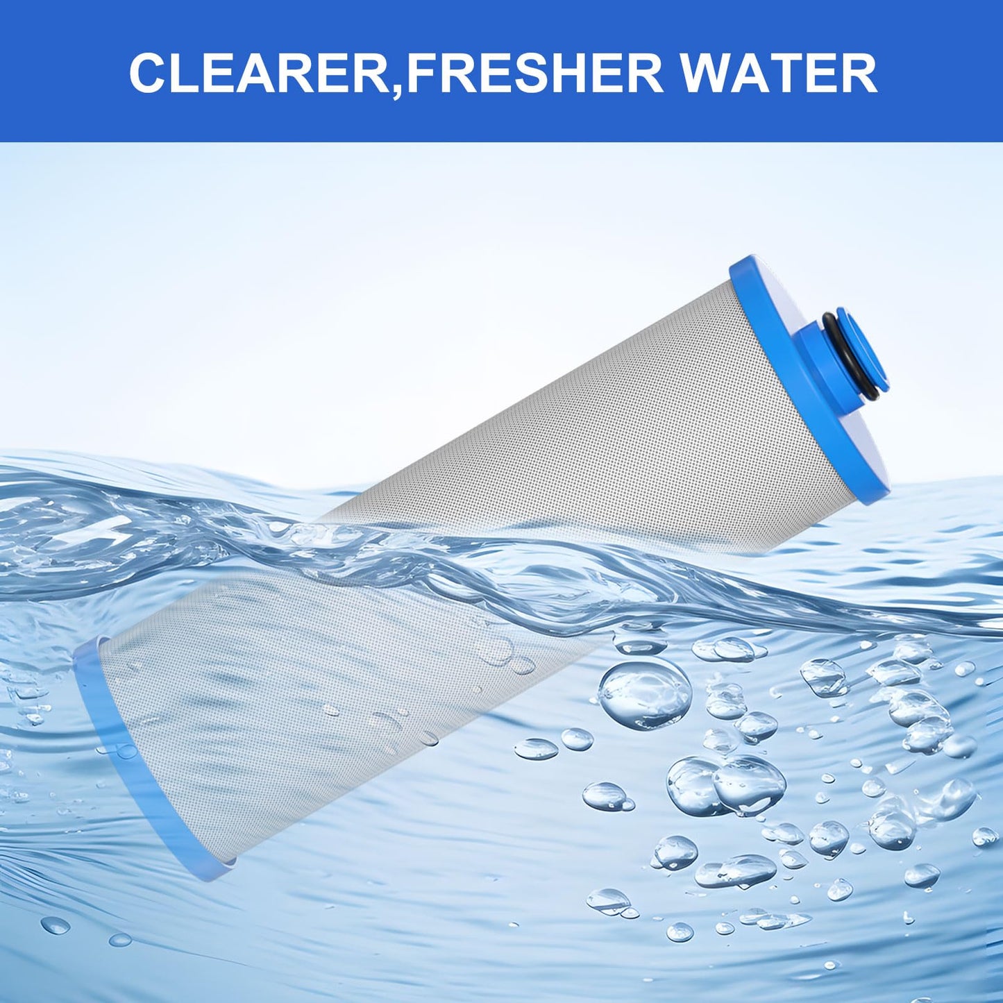 Vickmons KW1 RV Water Filter 2.5 x 10" Compatible with RCS/FR1 Housing Replaces KW1 and FRE-10-BN Filtration Systems, 4-Pack