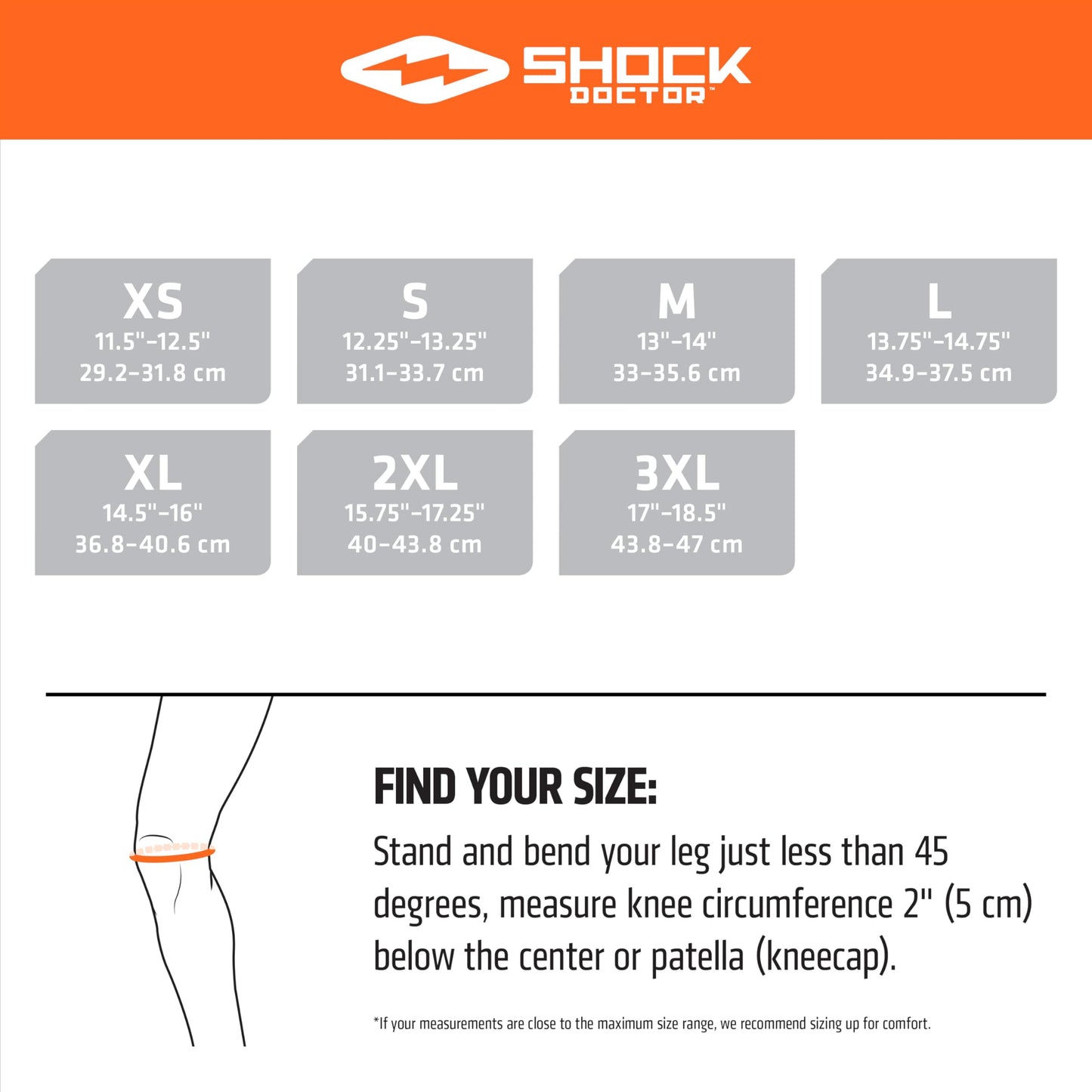 Shock Doctor Knee Support with Dual Hinges, Black, Medium