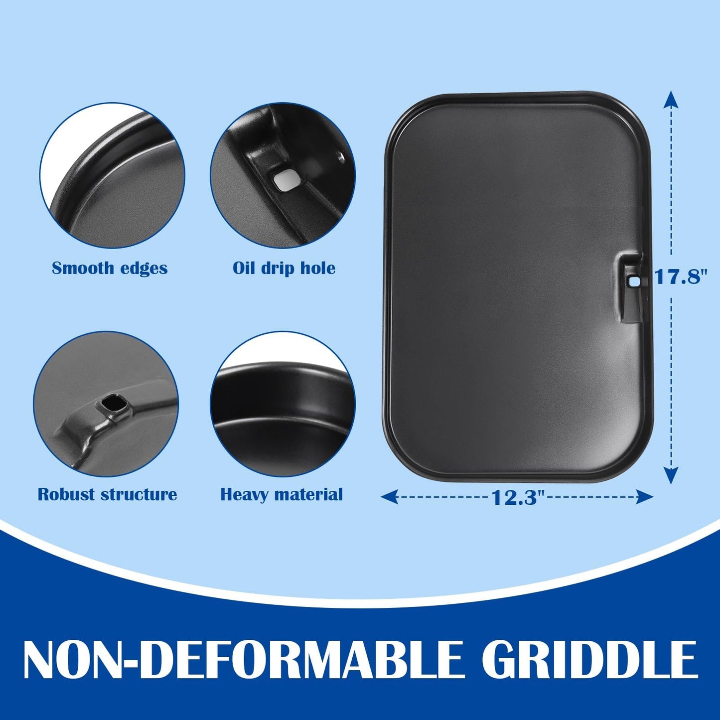 Griddle Plate & Smoke Rack for Ninja Pro Connect XL OG800/OG900 Grill Accessories, XSKGRIDLXL Flat Top Griddle Plate & XSKRSTRKXL Roast Rack for Ninja Series, Smoke Kit for Ninja OG850/OG951