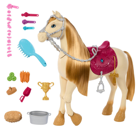 Barbie Toy Horse with Sounds, Music & Accessories, Inspired by Barbie The Great Horse Chase, Horse Moves, Dances & Blinks Eyes