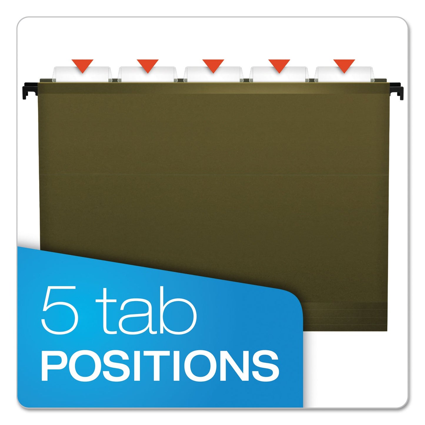 SureHook Hanging File Folder, Standard Green, Letter, 20 Folders Per Box, 6152 1/5