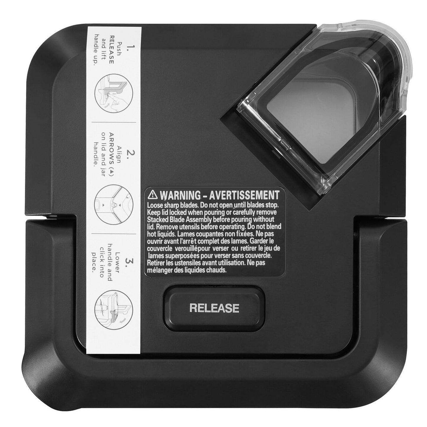 Blender Lid Replacement for Ninja Blender 72 oz Pitcher, Locking Lid Compatible with Ninja Blender BN701C BN750C BN751C BN801C DB751A BL610 CT610 (NEW Model)