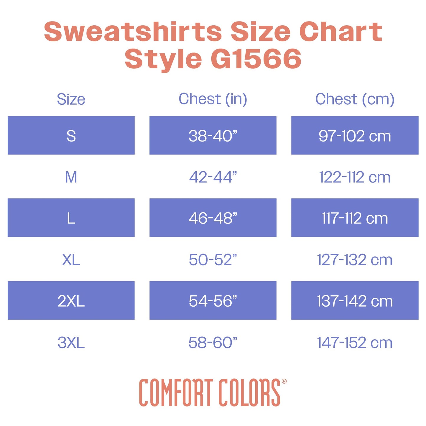 Comfort Colors Adult Crewneck Sweatshirt, Style 1566, Blue Jean, Large