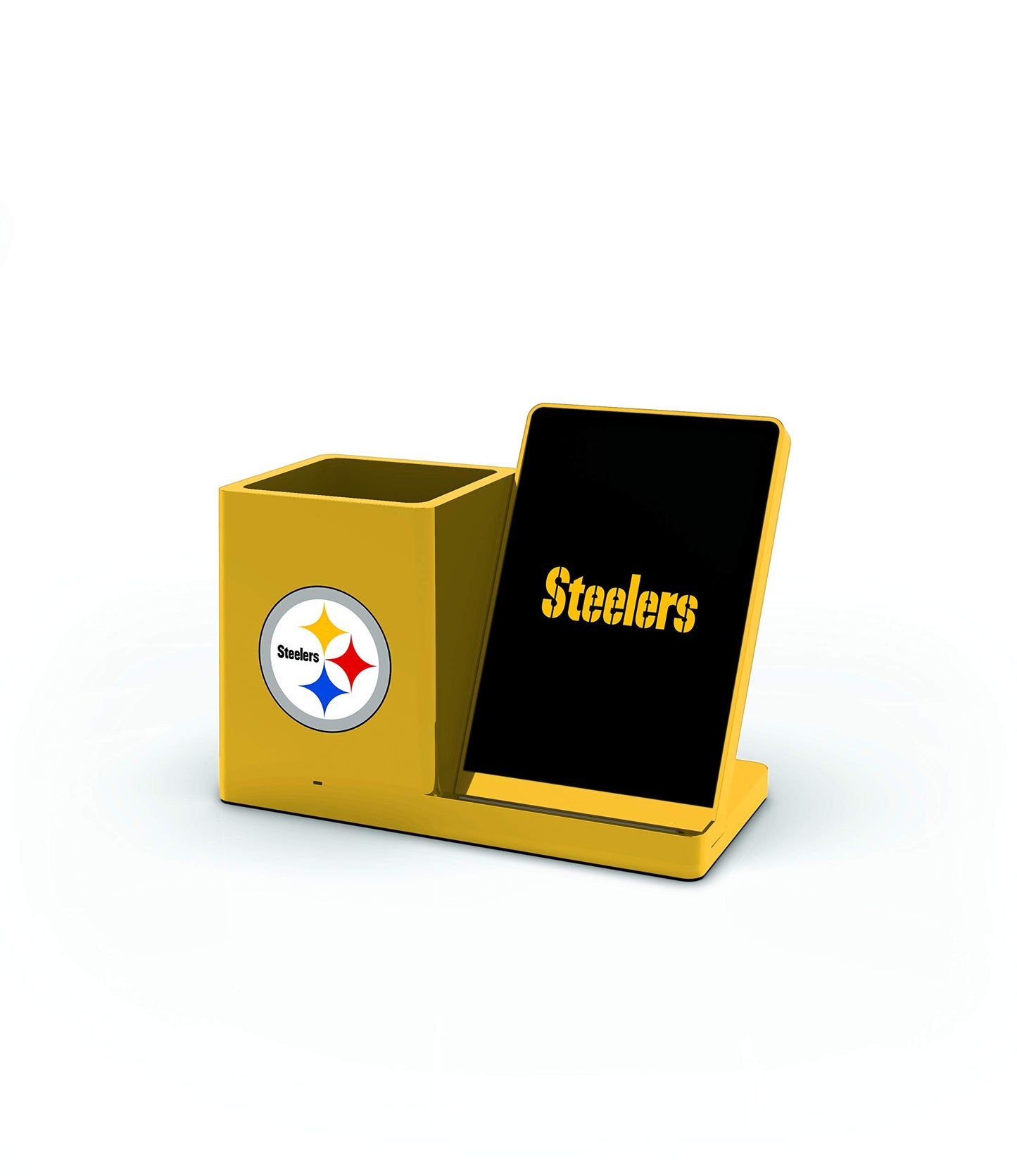 Prime Brands Group NFL Pittsburgh Steelers Wireless Charger and Desktop Organizer, Team Color
