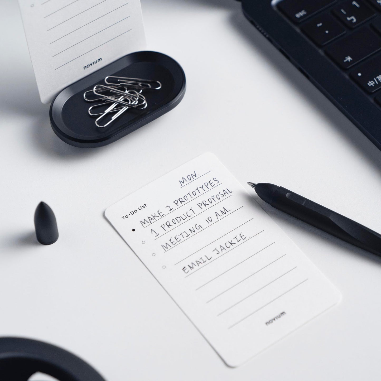 novium Zinc Alloy Card Holder, Focus Card, Memo, Productivity Cards, Desk Accessories, Christmas Gifts for Men & Women