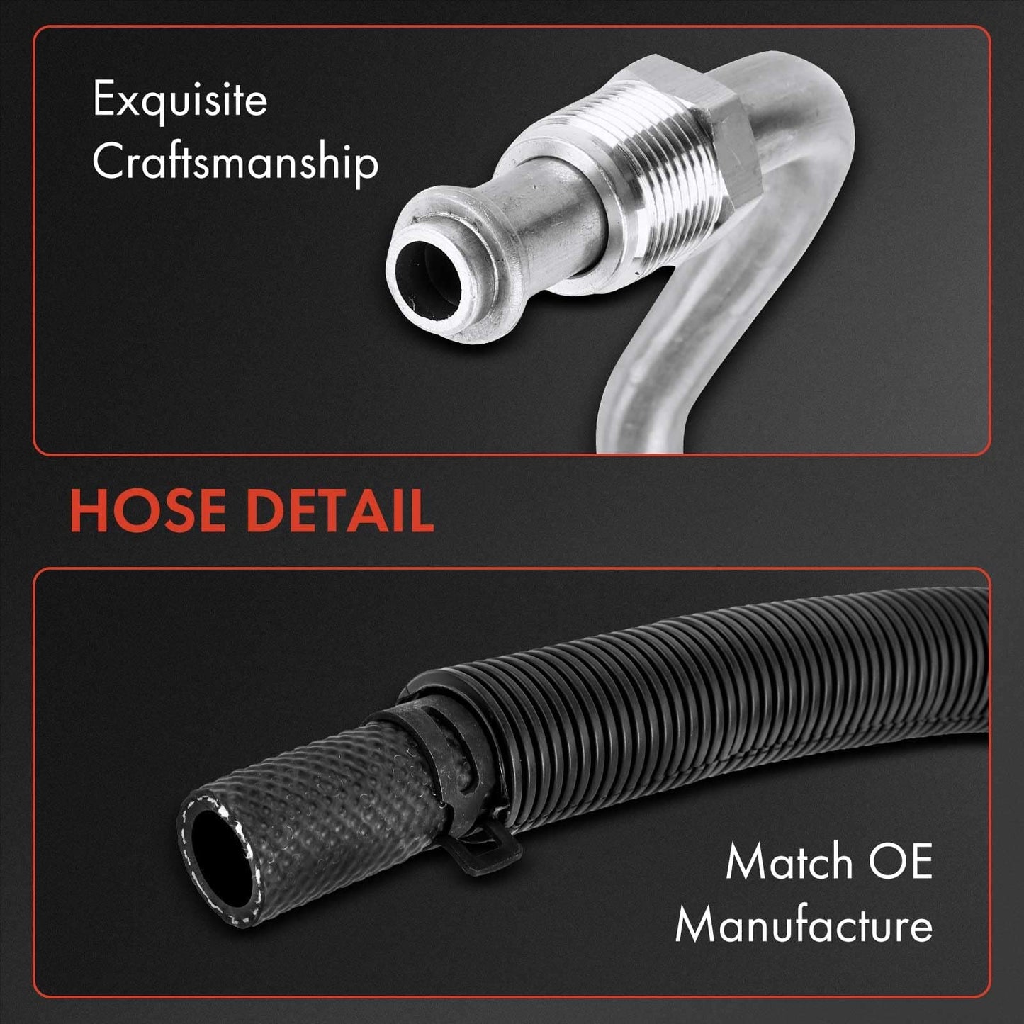 A-Premium Power Steering Return Hose Line Assembly Compatible with Ram 2500 2011-2018, 3500 2012-2018, 5.7L 6.4L, Gear To Cooler