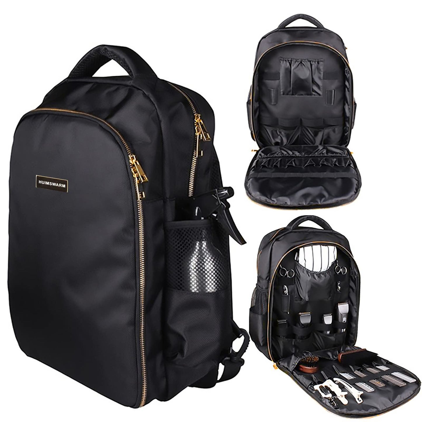 Barber Case Barber Bag Barber Bag Backpack Barber Kit for Barber,Large Capacity,Pure Copper Zipper,Water Proof,with 1pcs Barber Cape&Barber Brush,Barber Supplies of Professional Barber Bag.