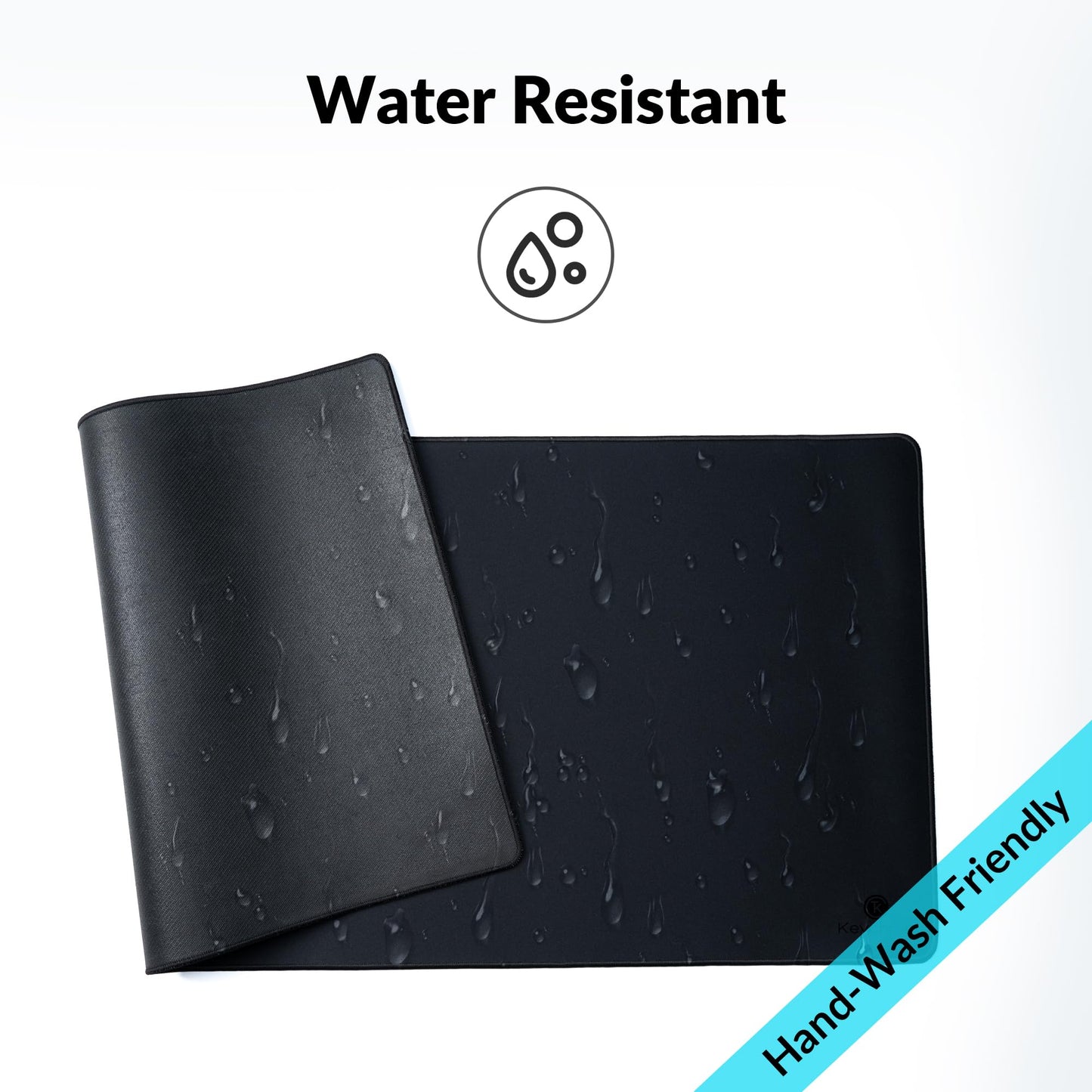 Keychron XL Gaming Mouse Pad Desk Mat, 35.4" × 15.7", Soft Micro-Weave Surface, Non-Slip Rubber Base, Anti-Fray Stitched Edges, Extended Large Mousepad for Gaming & Office – Black