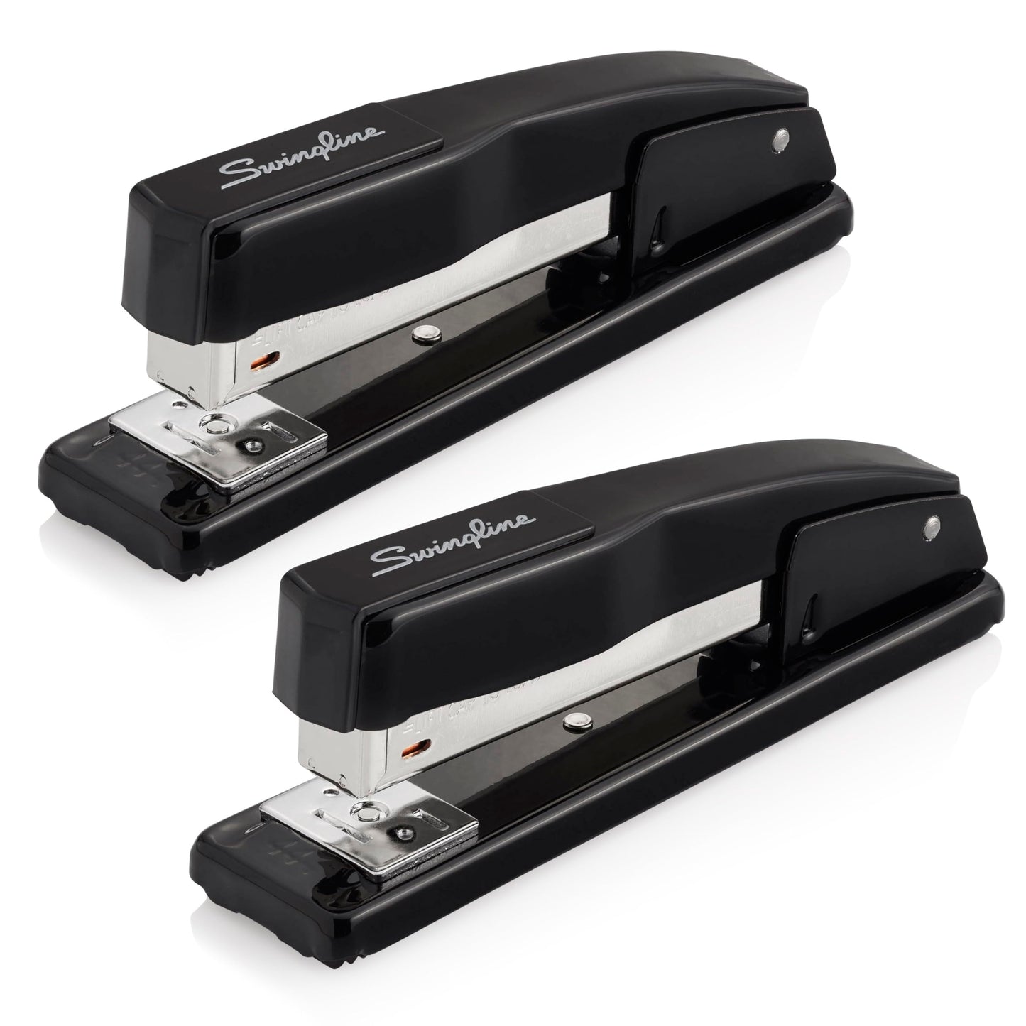 Swingline Commercial Desktop Staplers, 20 Sheet Capacity, Portable, Durable Metal Stapler for Home Office Supplies, Classroom or Desktop Accessories, Black, 2 Pack