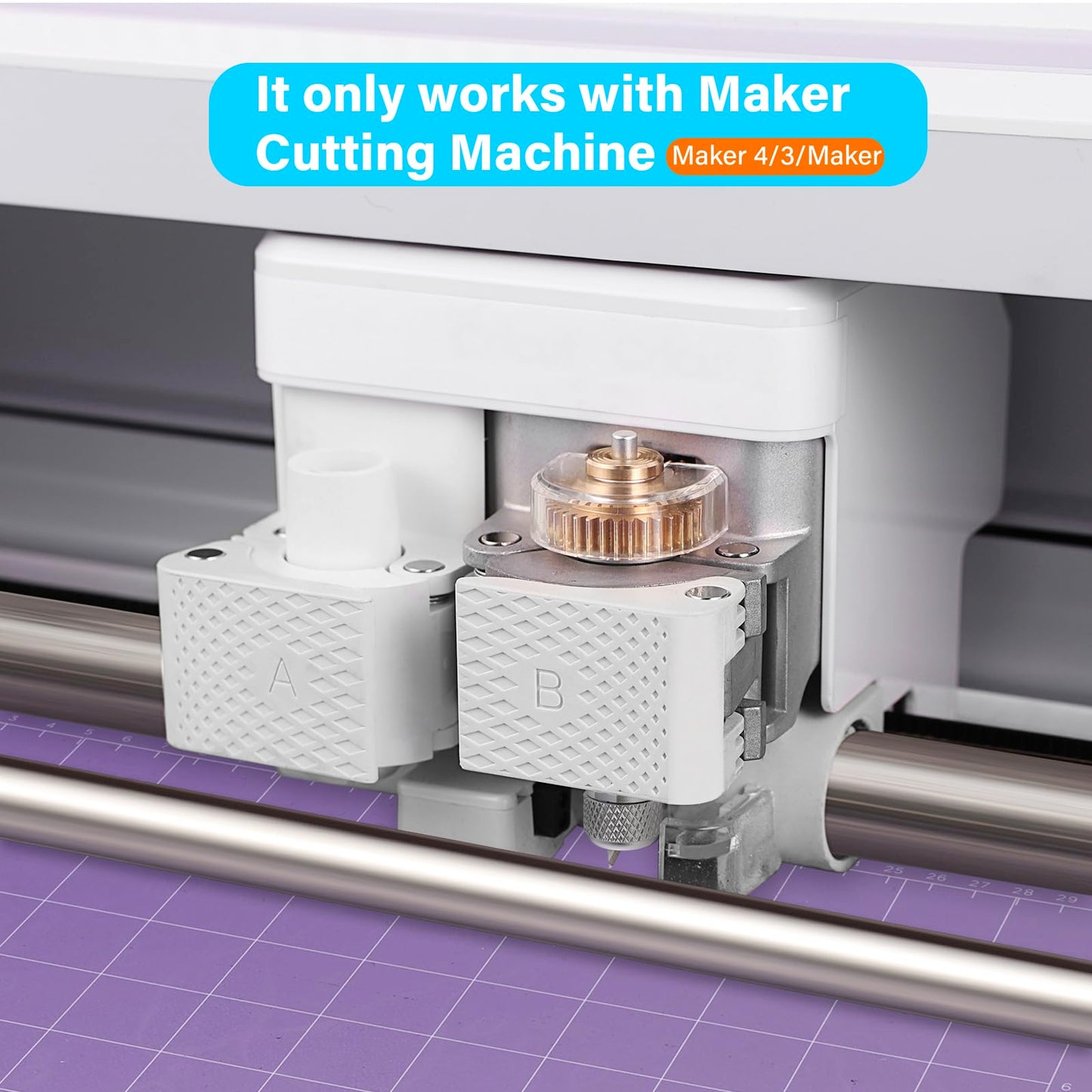 Knife Blade and Drive Housing Works for Maker4/3/Maker, Giftgorde Knife Blade and Drive Housing Perfect for Wood, Mat Board, Chipboard,Leather and More,Create Models, Leather Goods,Puzzles