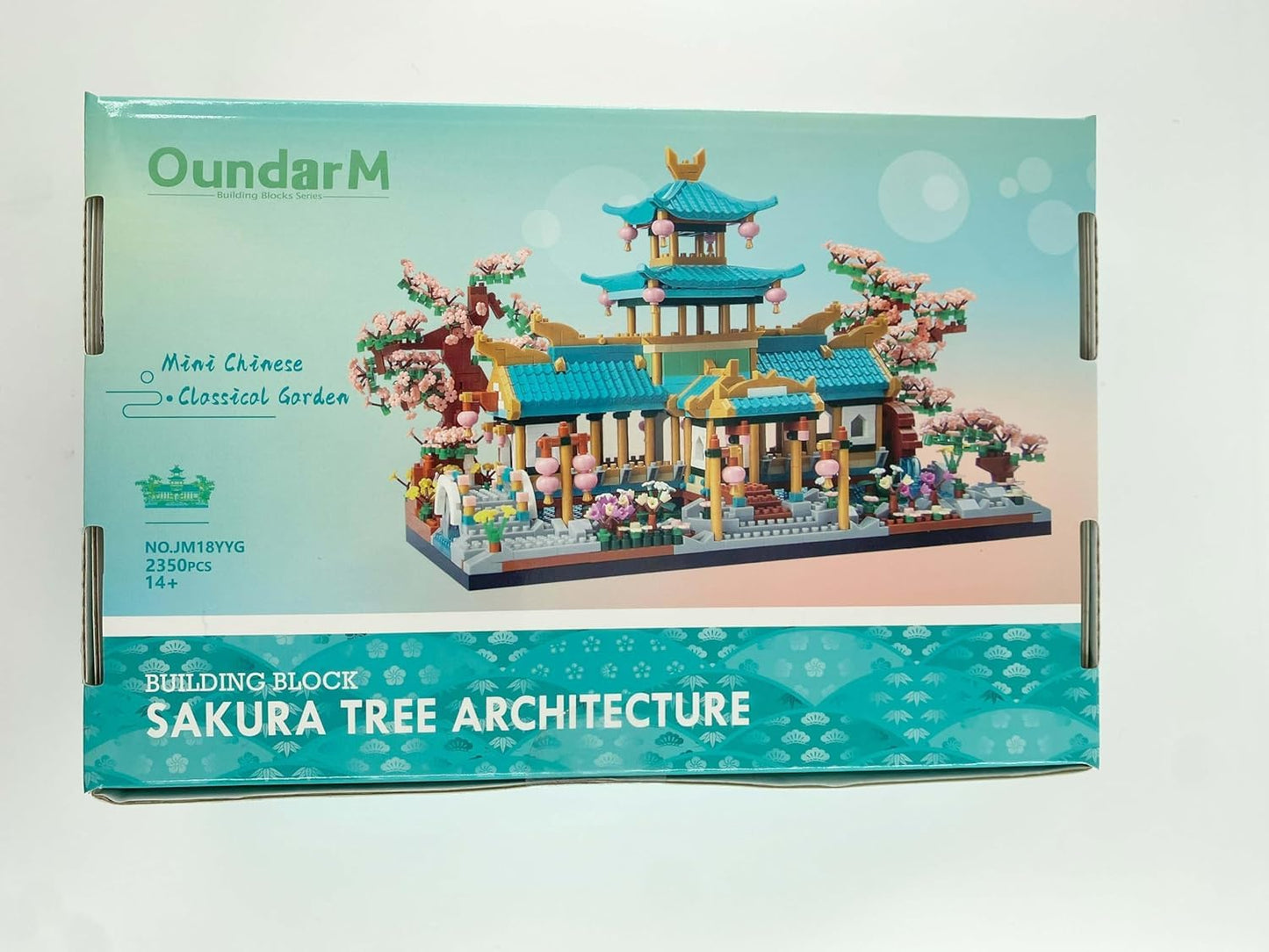 OundarM Mini Chinese Classical Garden Building Blocks Set, Cherry Blossom Botanical Collection Building Set for Adults, 14+ Teens, Home Decor Accessories (2350 Pcs)