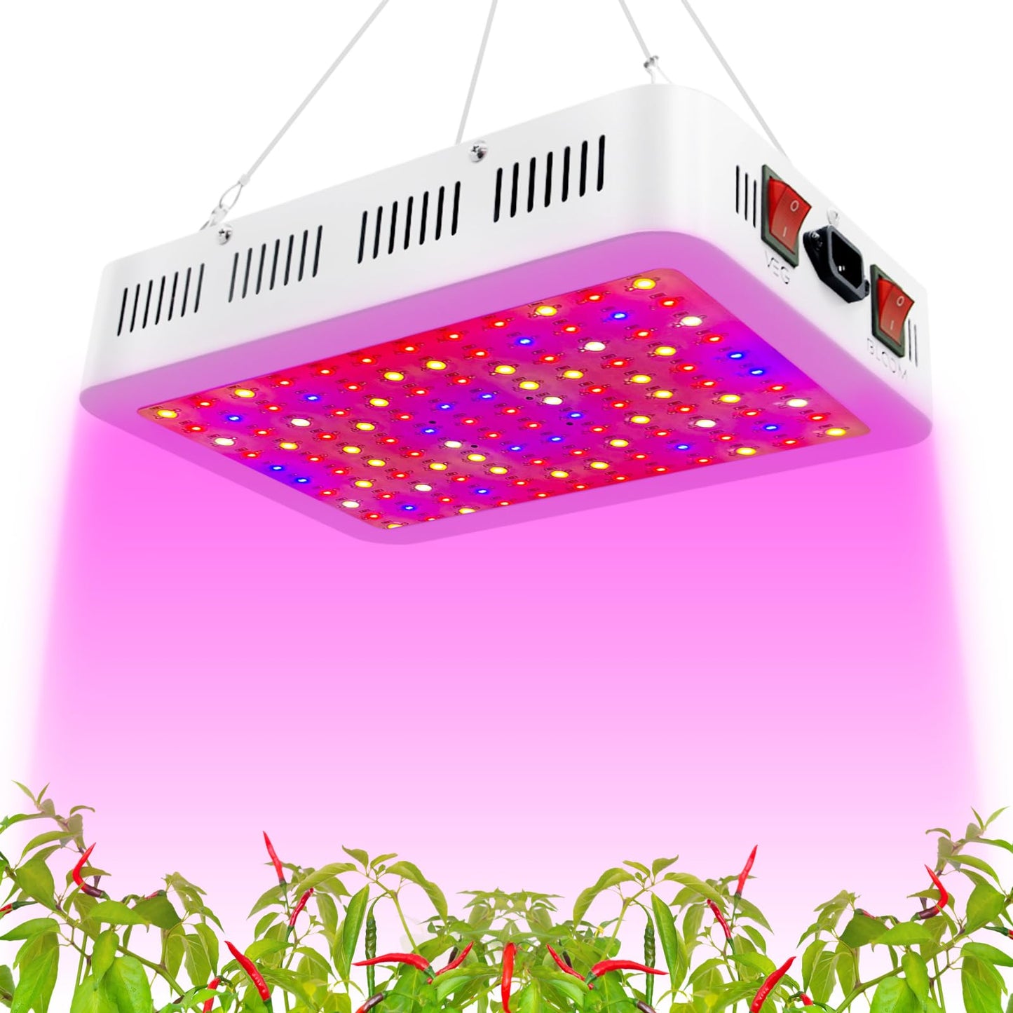 LED Grow Lights 2025 Newest 1500 Watt LED Full Spectrum Sunlike Lamp for Indoor Plant with Daisy Chain Function,Temperature Humidity,Growing Light Seedling Veg Bloom Three Modes 3.5x3.5/4.5x4.5ft