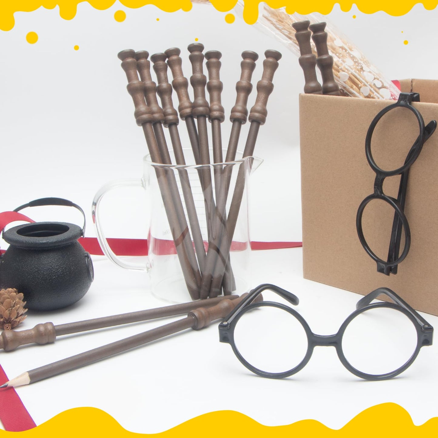 Wand Pencils, Cosplay Party Supplies for Boys Girls Birthday, School Party Favors,Goody Bag Filler,Halloween Decor,School Rewards(24pcs)
