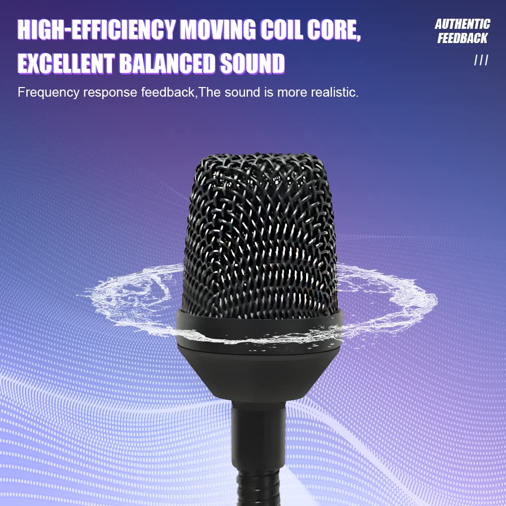 micfuns Professional Dynamic bob Barker Microphone for DJ Mixer Dedicated Disc Shouting Microphone KTV Bar Gooseneck Mic