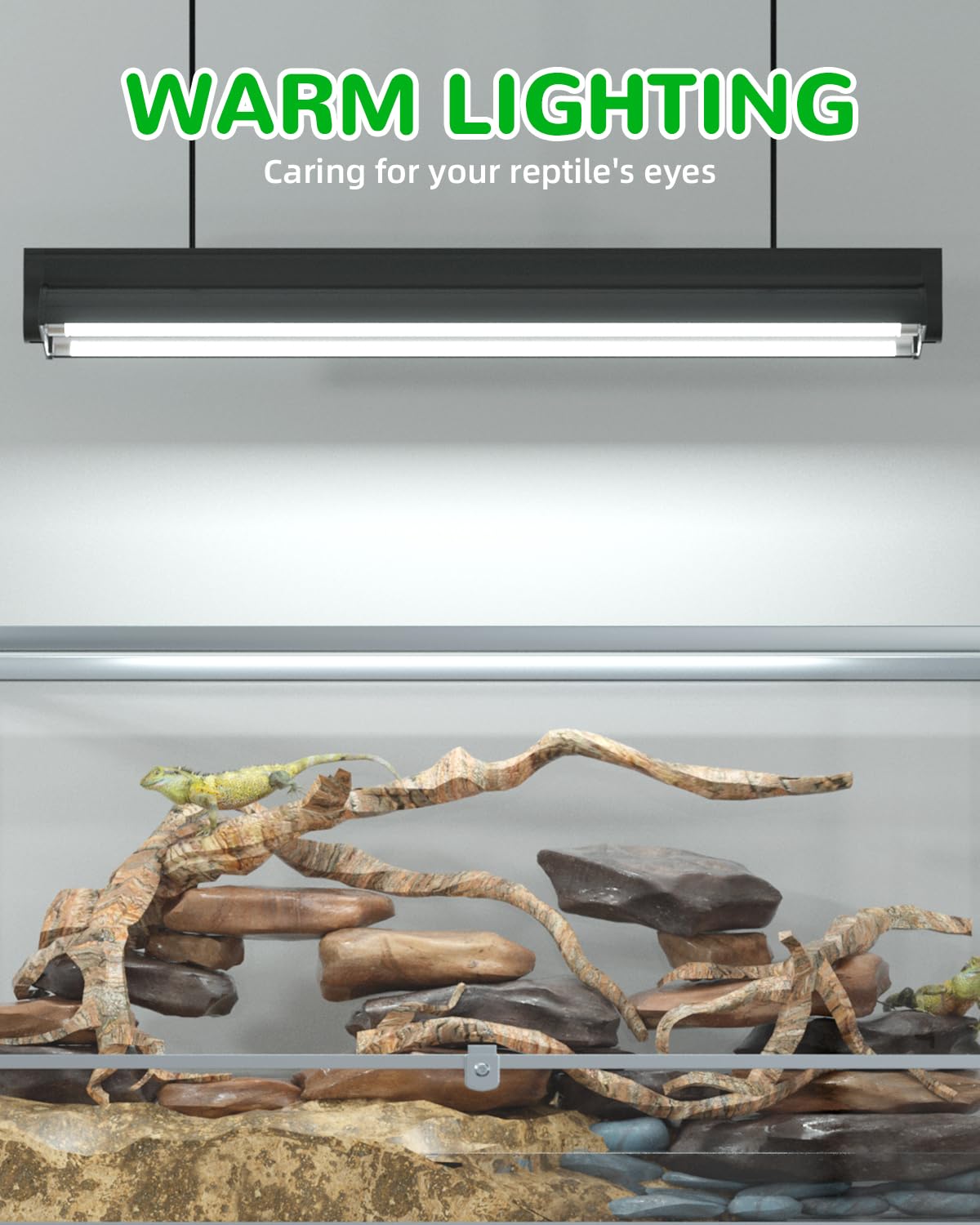 BrightArk T5 10.0 UVB Reptile Light 24W, 2 Pack, 22in, for Bearded Dragon, Chameleon, Tortoises, Lizards, Turtles