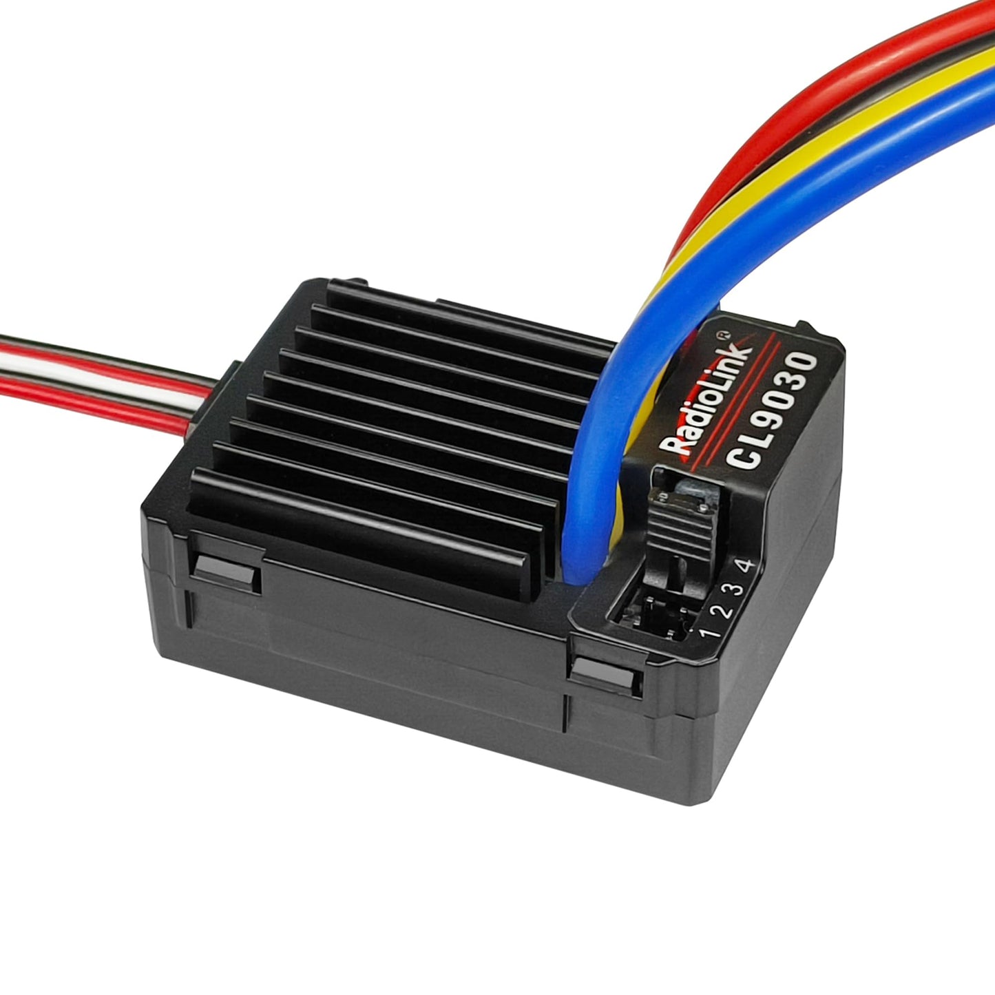 Radiolink CL9030 ESC 90A Brushed (2-4S) Waterproof Built-in BEC 5A Selectable 5.5V/7.5V for 1/10 RC Truck Crawlers Tanks Cars Bait Boats Supports Twin Engines Models (XT60 Plug)