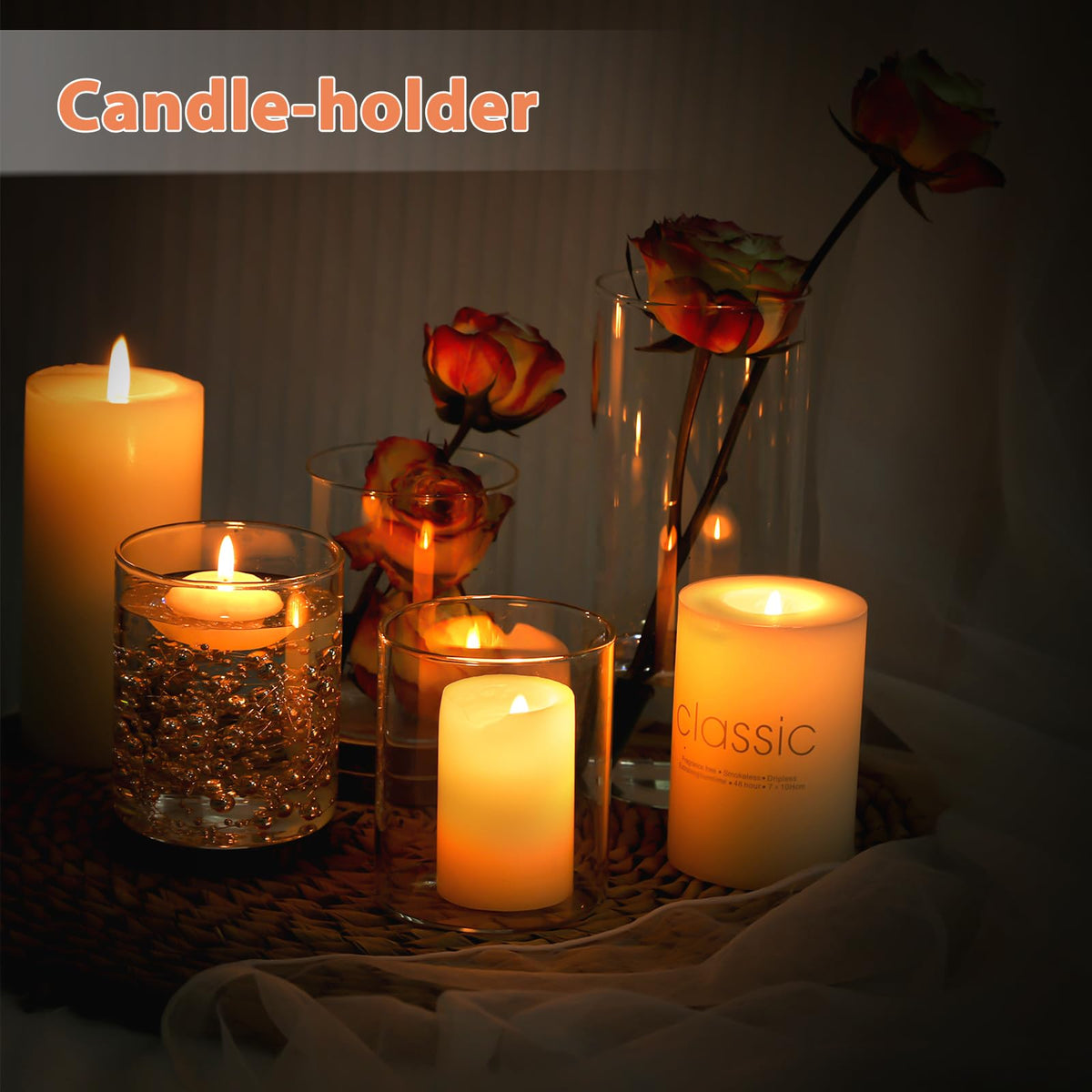 12pcs Glass Cylinder Vases for Centerpieces | 4 Inch Tall Flower Vase for Wedding Decorations, Clear Floating Candle Vases in Bulk, Hurricane Candle Holders for Table, Home Décor