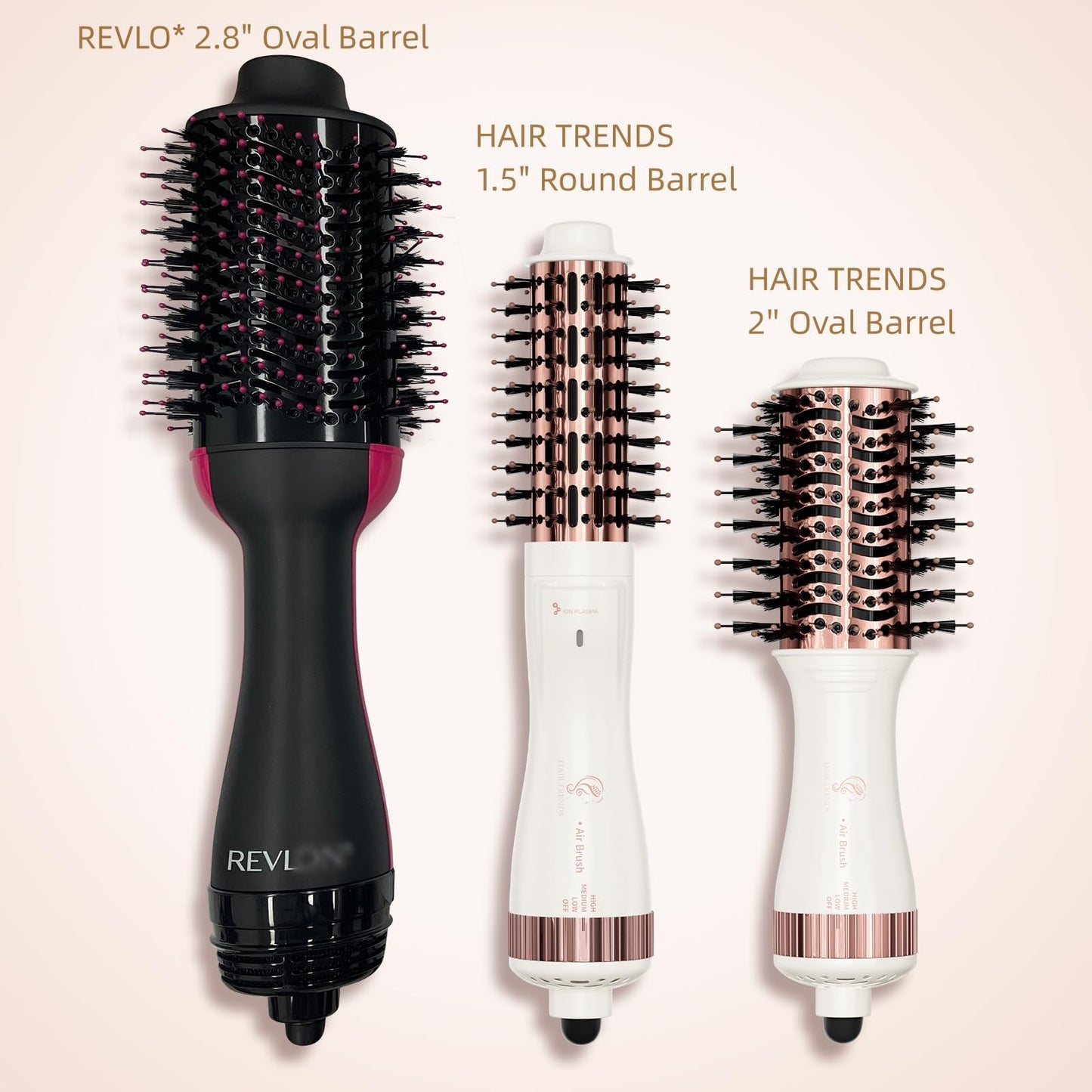 Travel Blow Dryer Brush in one, Mini Hot Air Brush, Hair Trends Nano Titanium 2 Inch One Step Hair Dryer and Styler Volumizer-Not for Europe Travel