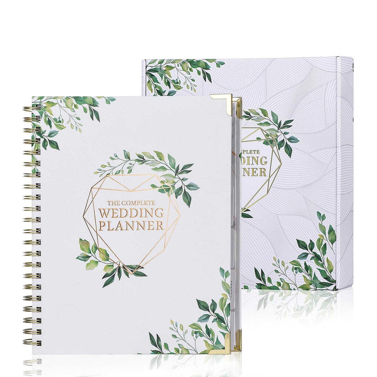 CHSEEO Wedding Planner Book and Organizer for Bride, Wedding Planning Binder with Tabs, Checklists, Countdown Calendar & Pocket, Engagement Unique Gifts for Couples, Bridal Wedding Planners Essentials