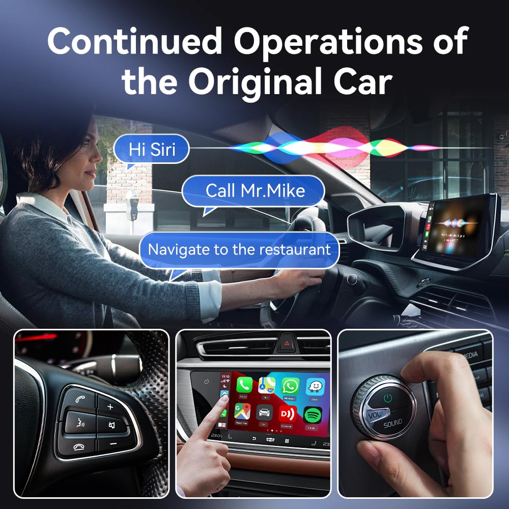 Carlinkit CarPlay Wireless Adapter MiNi SE 2025 - Auto Connect Online Update for iPhone, CarPlay Wireless Adapter Convert OEM Wired CarPlay Cars, Wired to Wireless Plug & Play Dongle