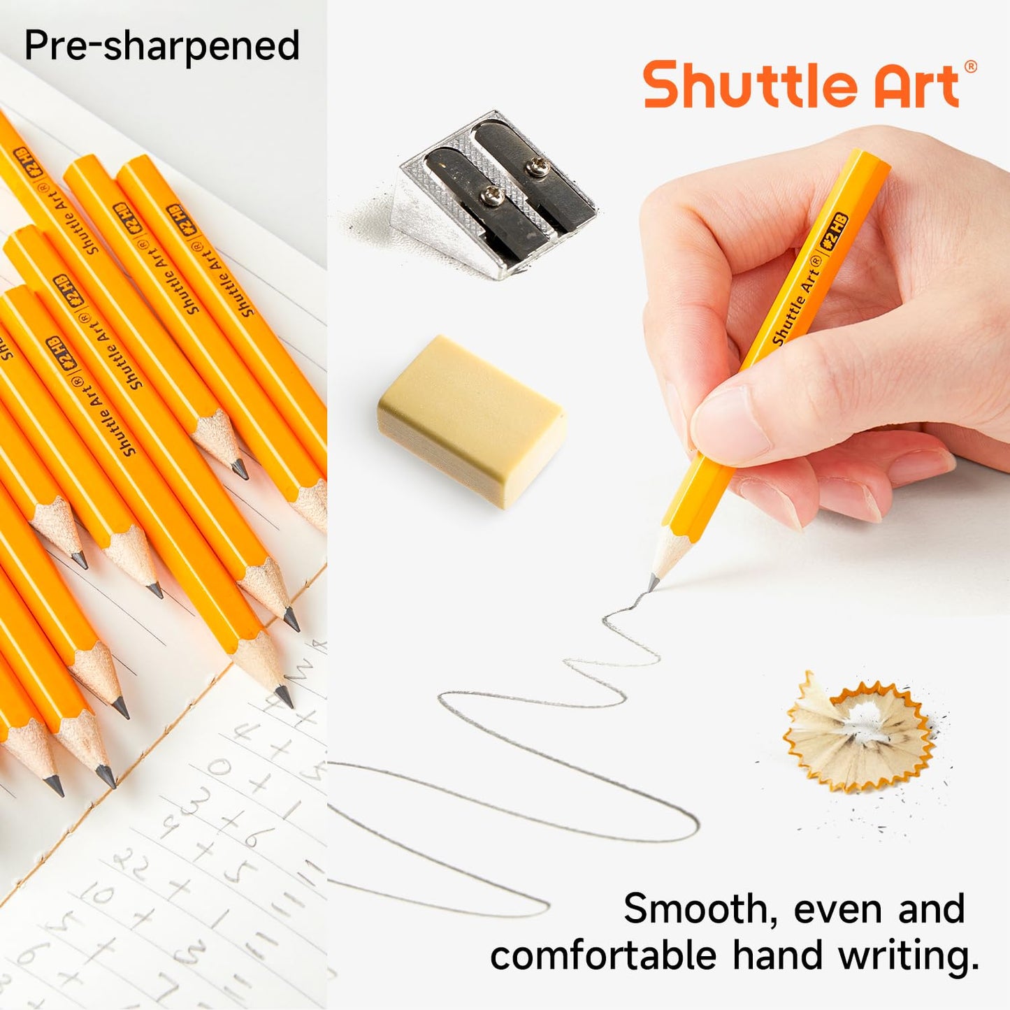 Shuttle Art 900 Pack #2 HB Golf Pencils, Wood-cased 3.5” Mini Pencils Bulk, Pre-sharpened Small Pencils for Kids Teachers Writing Marking Sketching, Classroom Essentials, Back to School Supplies