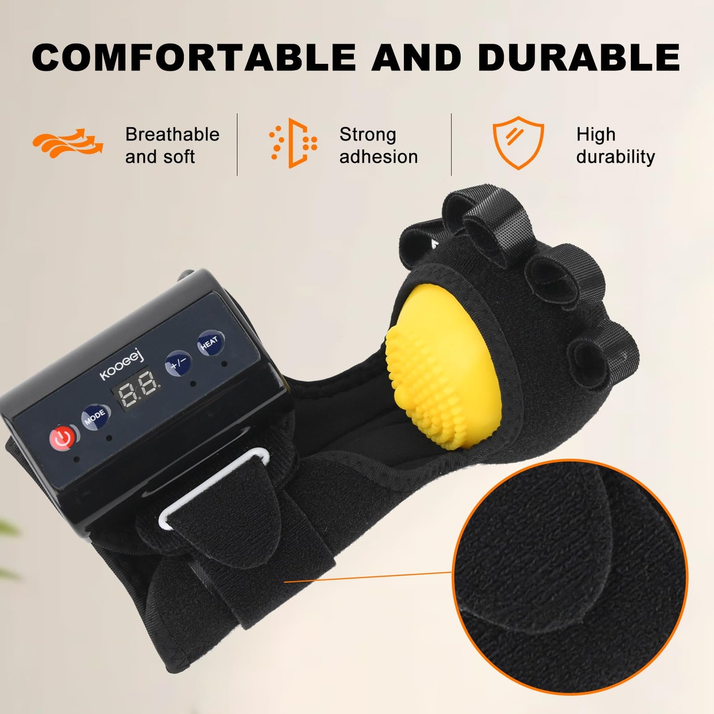 BUIFAC Infrared Electric Hot Compress, Hand Reha/bilitation Ma/ssage Ball, Passive Finger Training to Prevent Finger Flexion