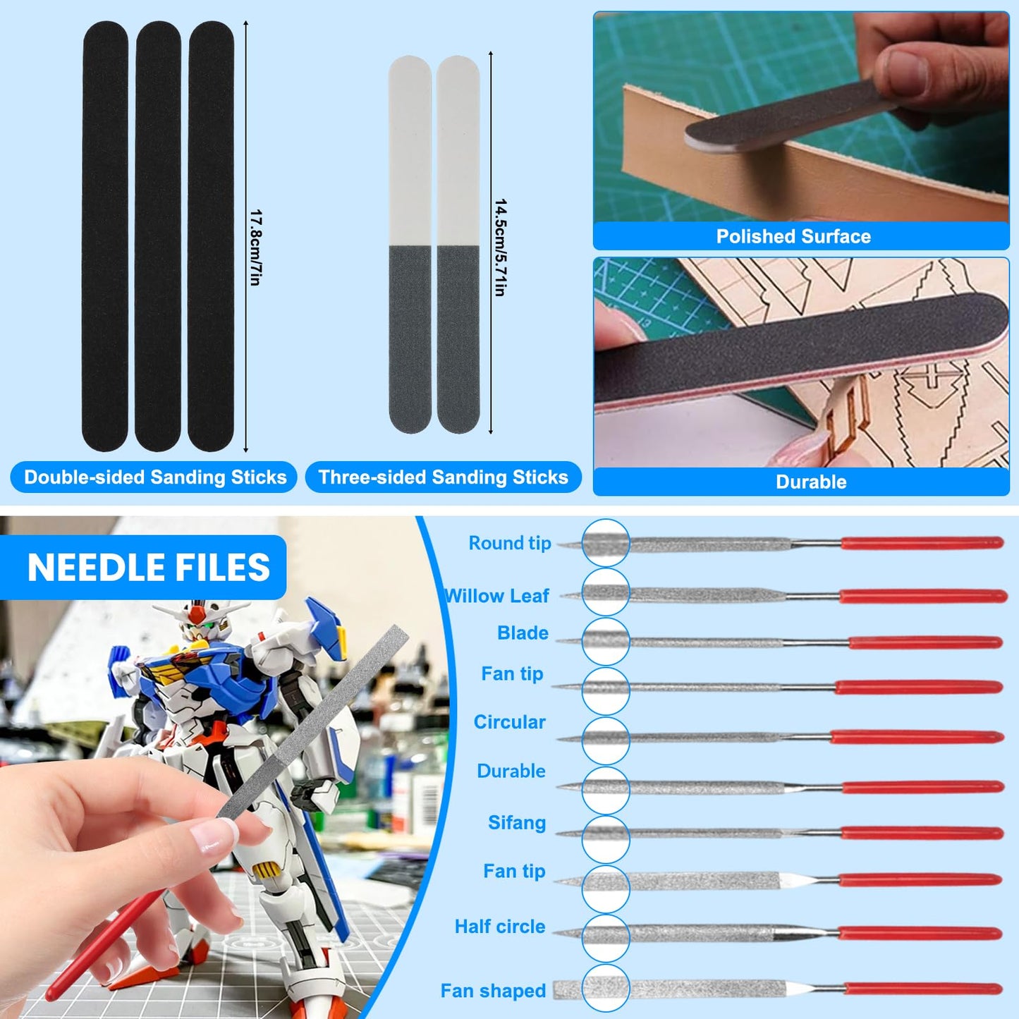 85Pcs Modeler Basic Tools Craft Set, Gundam Modeler Tool Set, Professional Hobby Model Tool Kit, Hobby Building Tools Kit with Tool Case Perfect for Gundam Car Model Building Repairing and Fixing